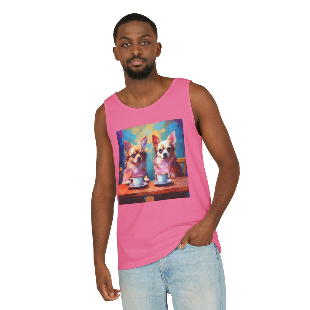 Cafe con Chihuahua Unisex Tank Top