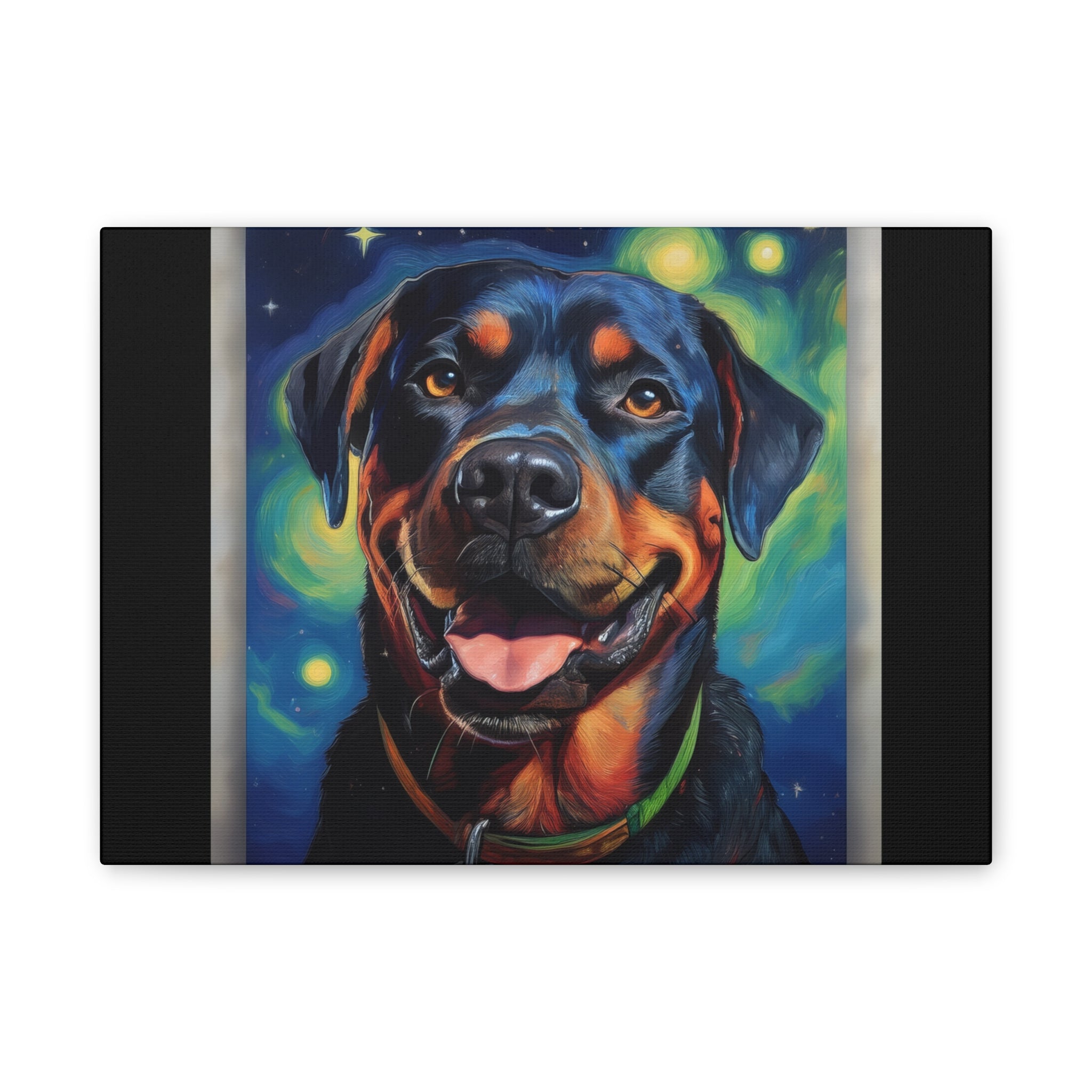 Rottweiler Stary Night Canvas Painting