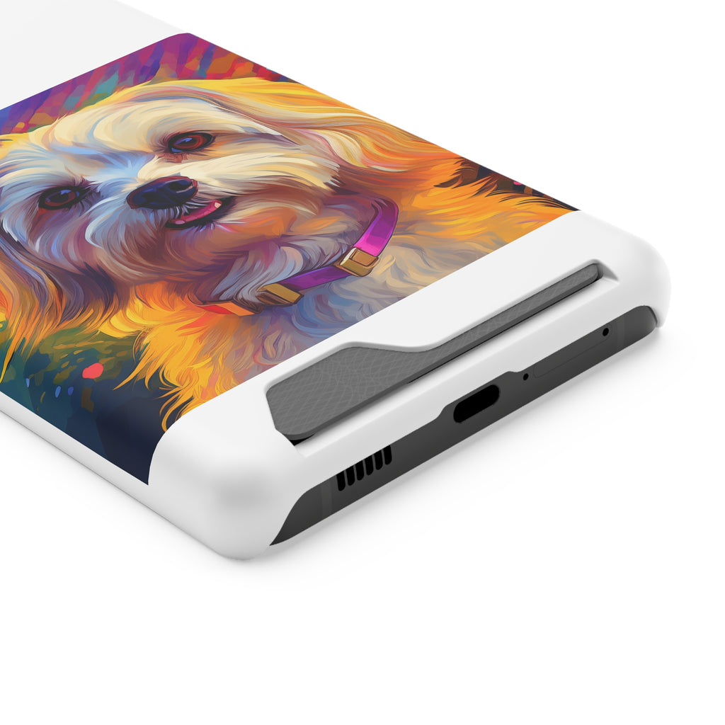 Havanese Phone Case with Card Holder