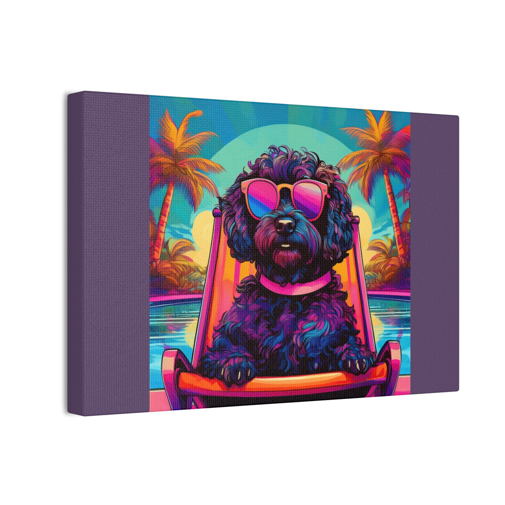 Doodle Poolside Canvas Painting