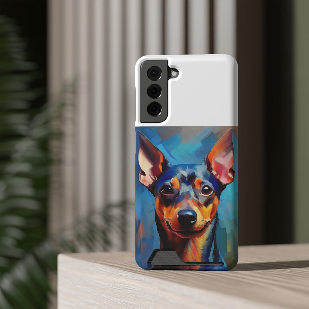 Miniature Pincher Phone Case with Card Holder