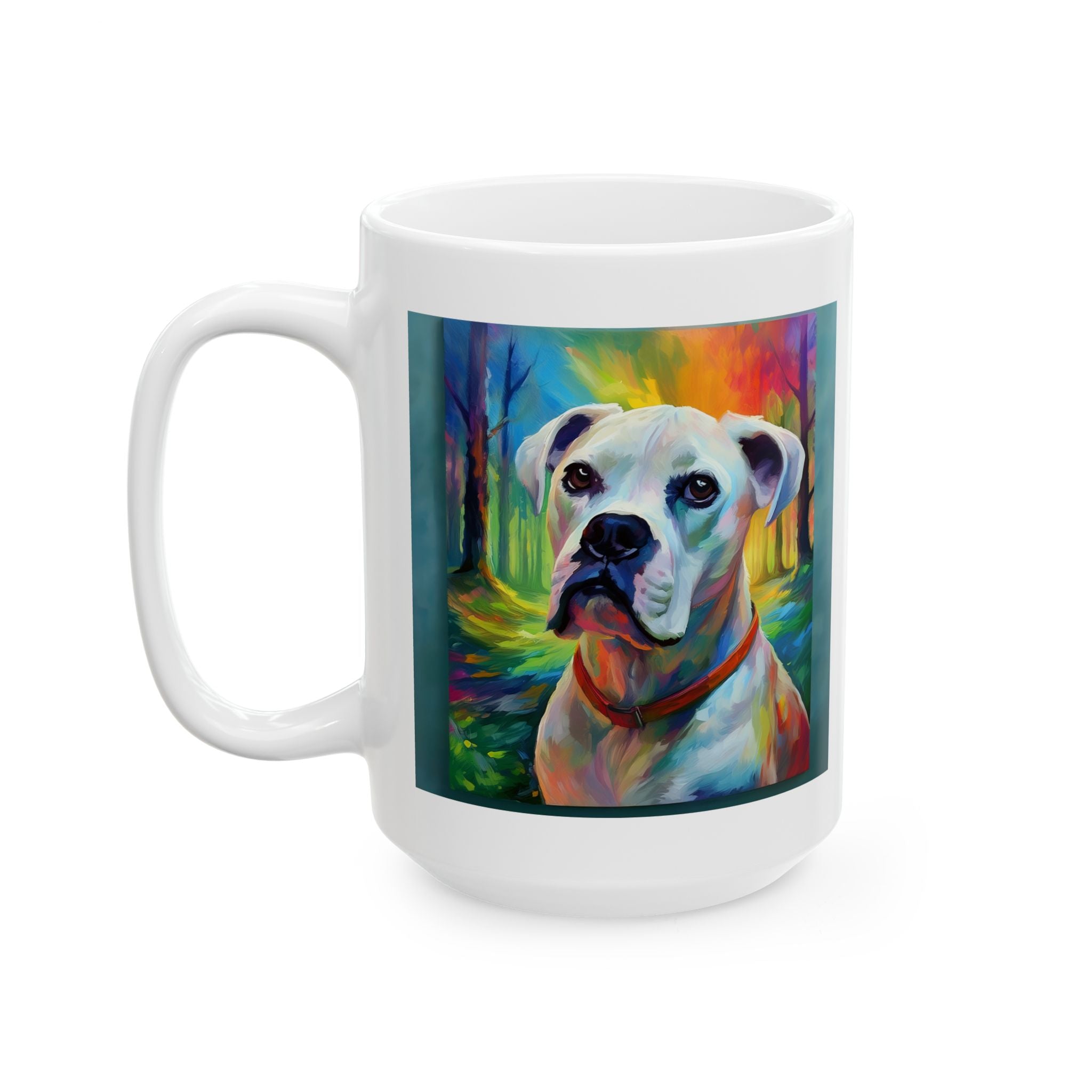Boxer Rainbow Sky Ceramic Mug, (11oz, 15oz)
