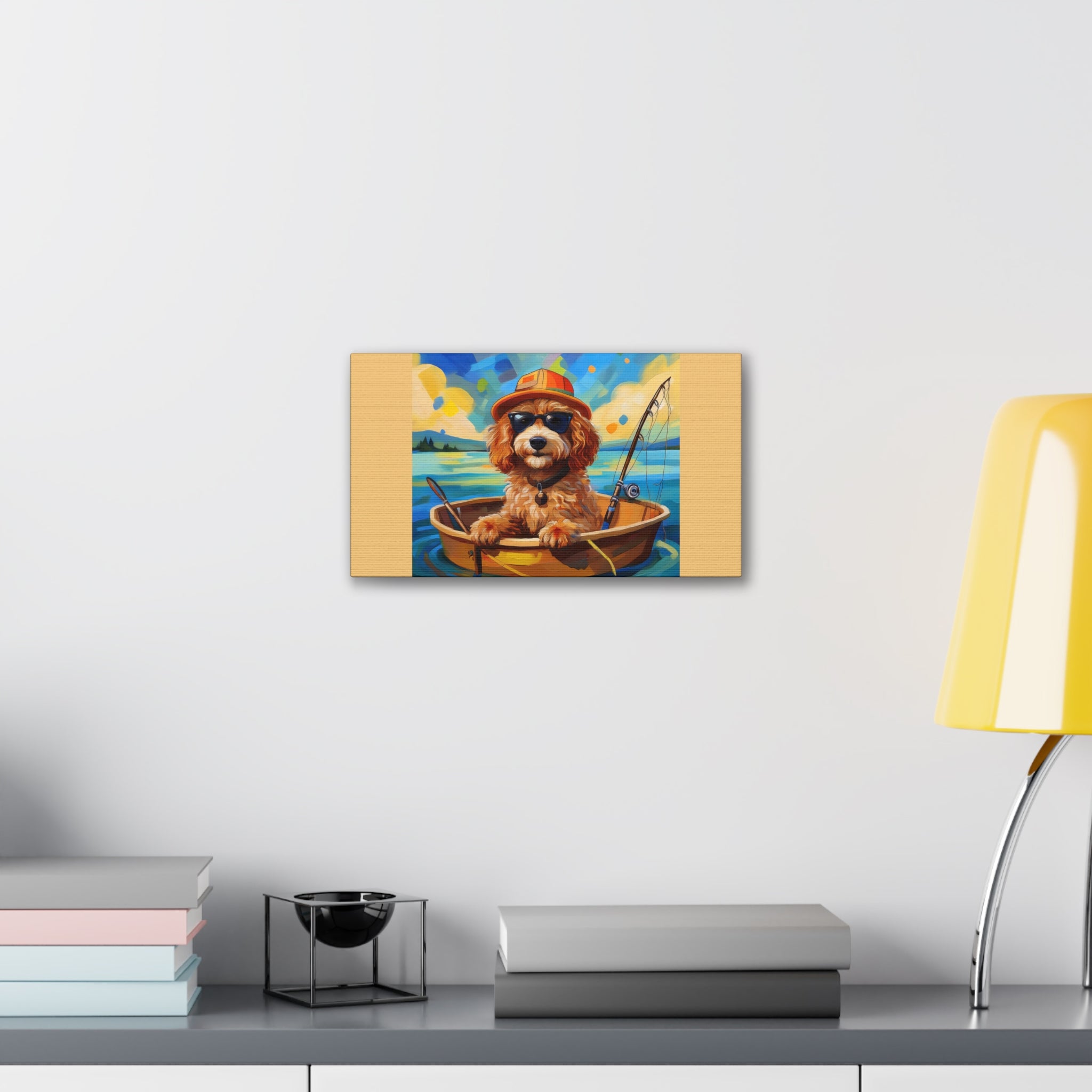 Doodle Fishing Canvas Painting