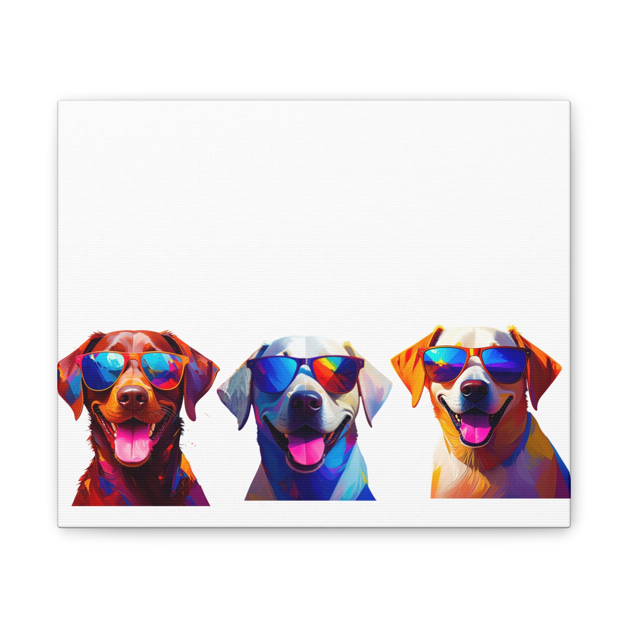 3 Labs Sunglasses Canvas Painting