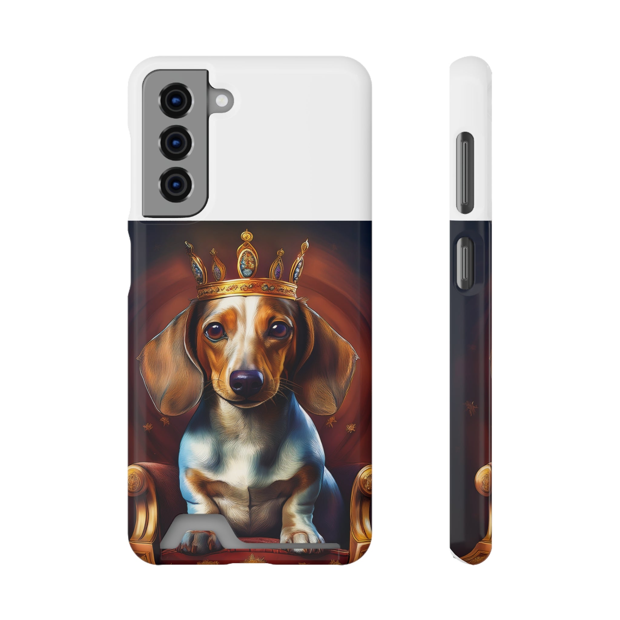 Dachshund Royal Phone Case with Card Holder