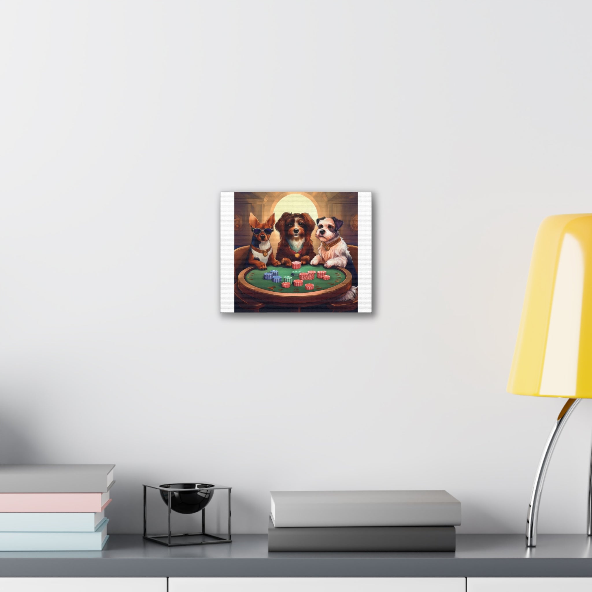 Puppy Poker Canvas Stretched, 0.75"