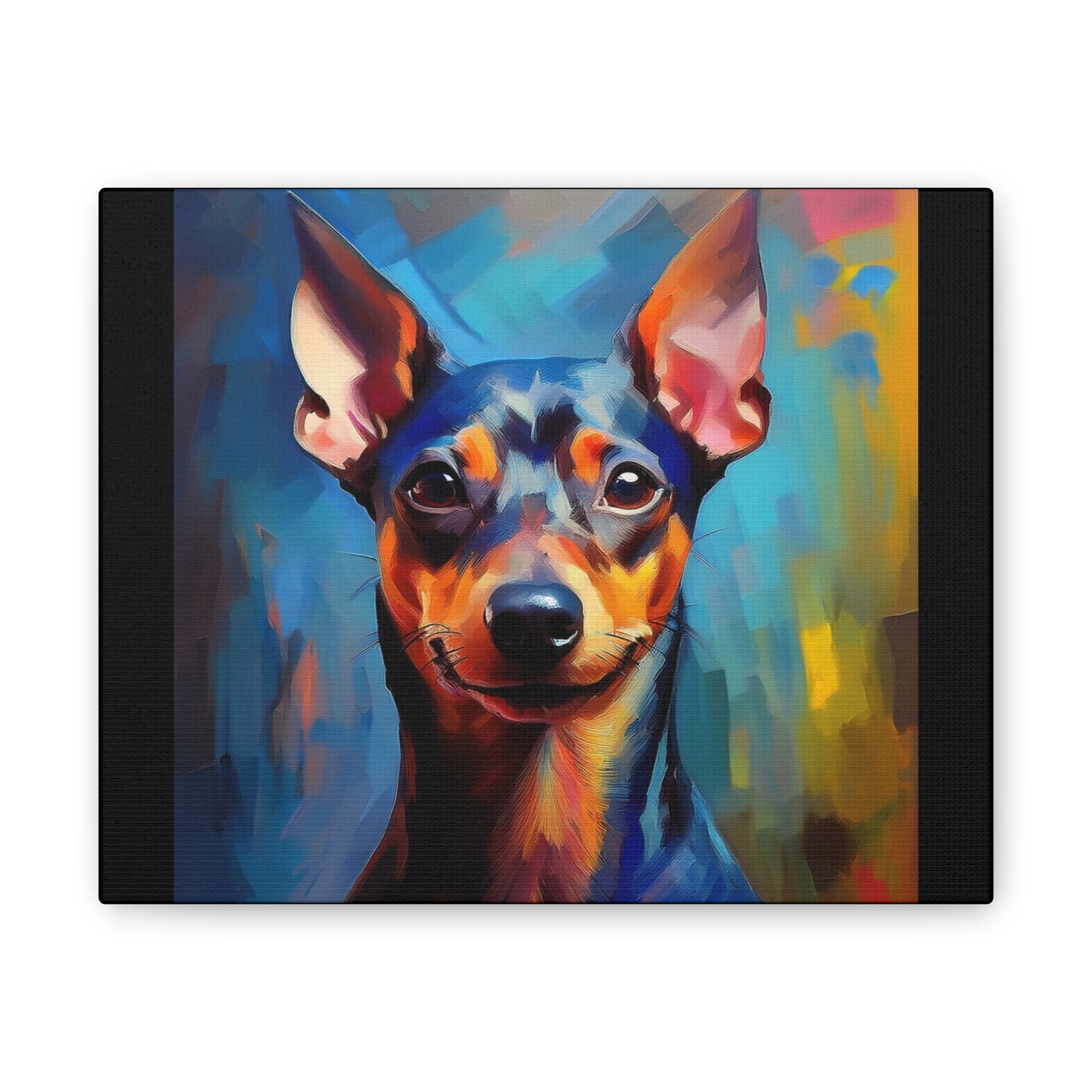 Miniature Pinscher Canvas Stretched, 0.75"