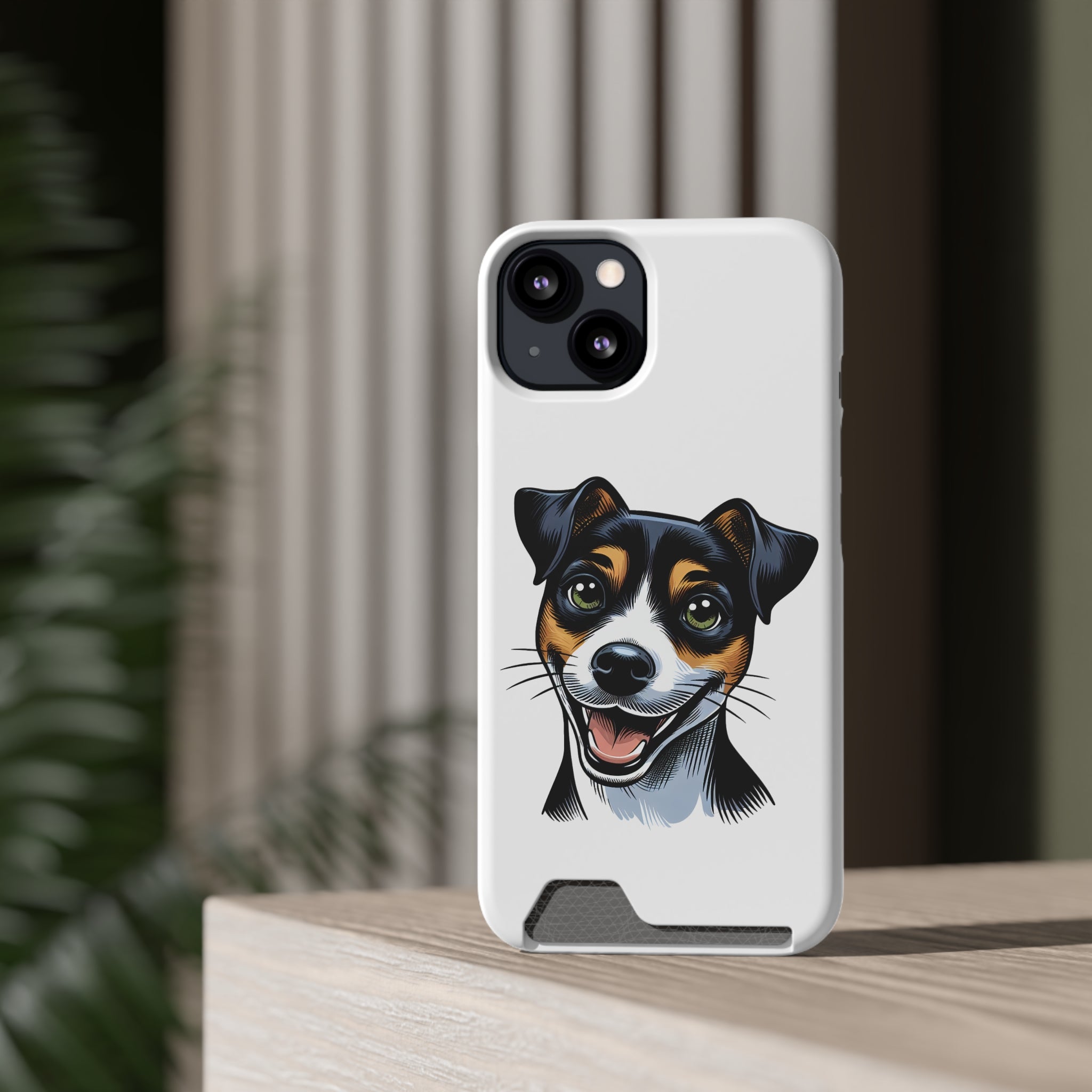 Jack Russel Phone Case with Card Holder