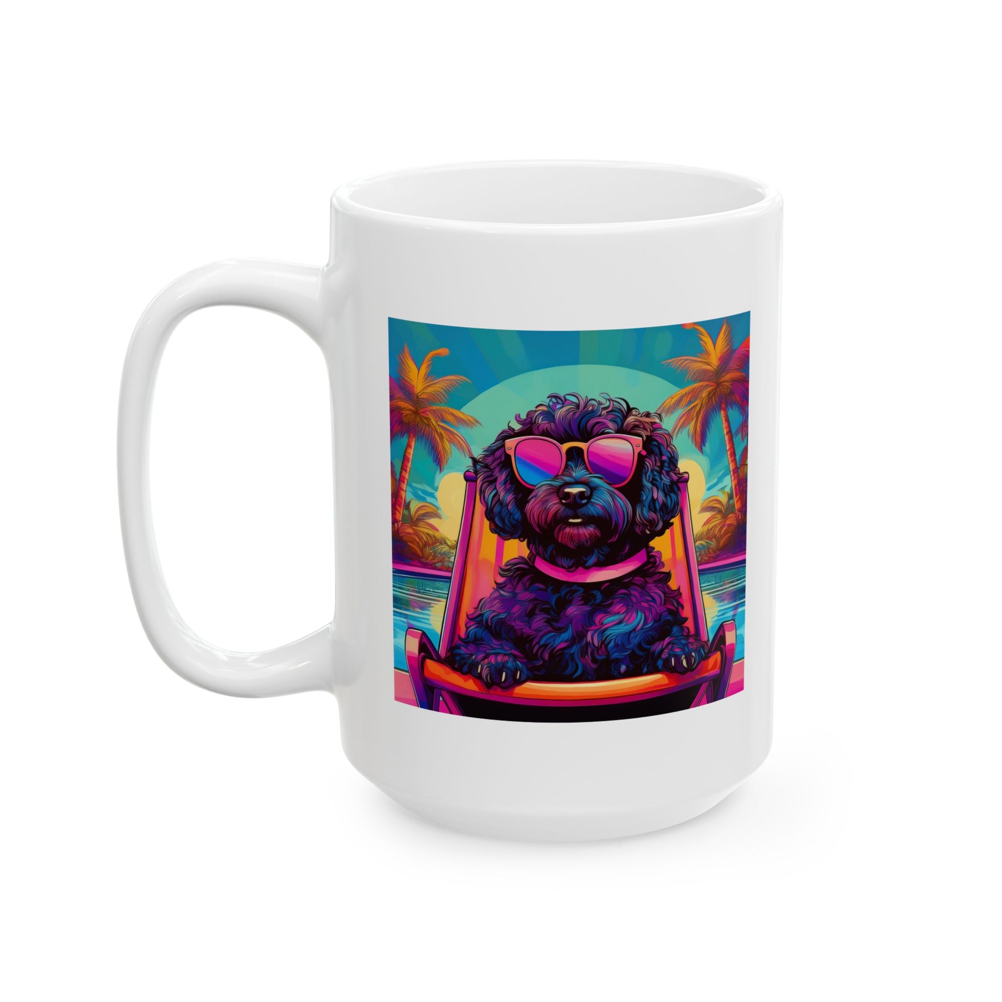 Doodle Poolside Ceramic Mug, (11oz, 15oz)