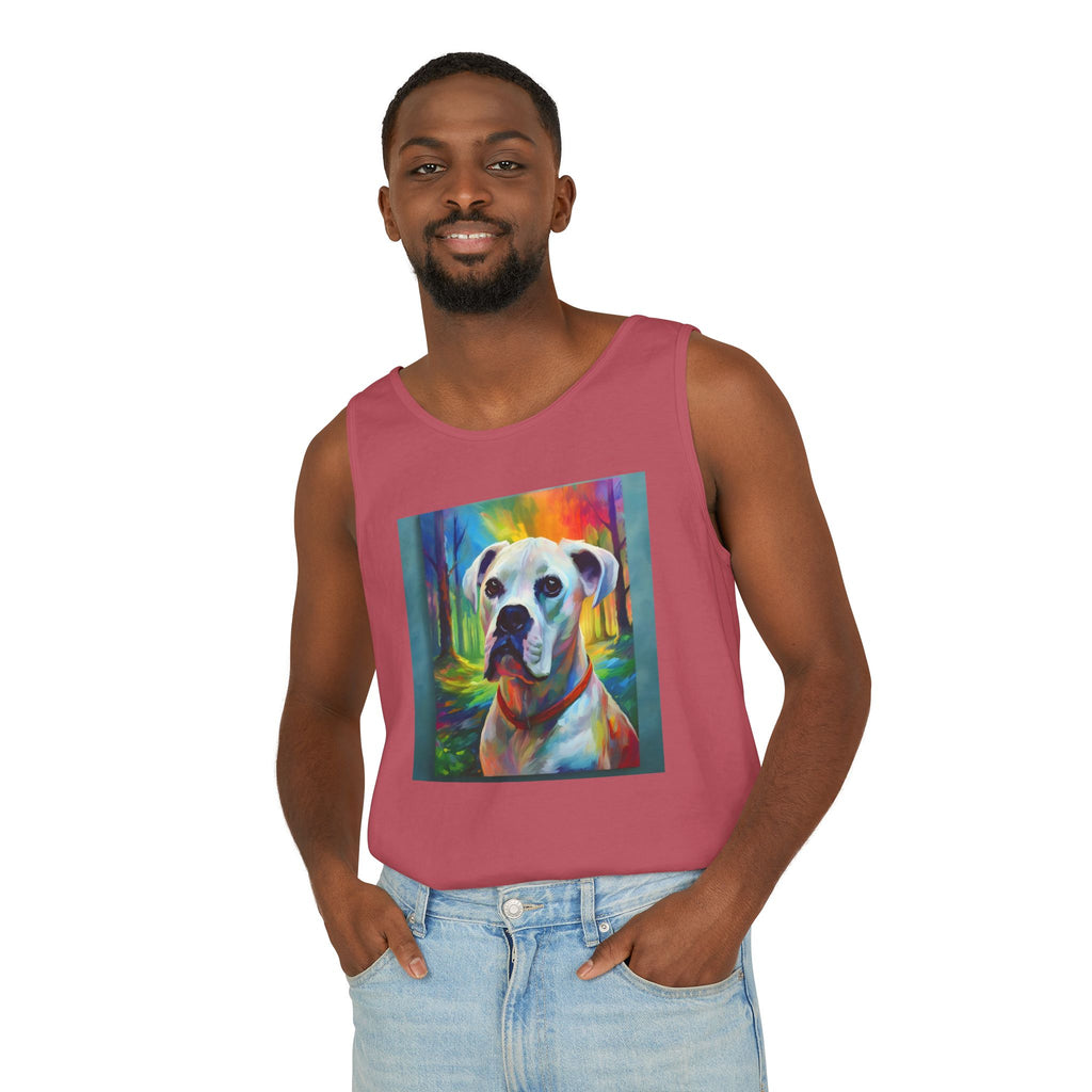 Boxer Rainbow Sky Unisex Tank Top