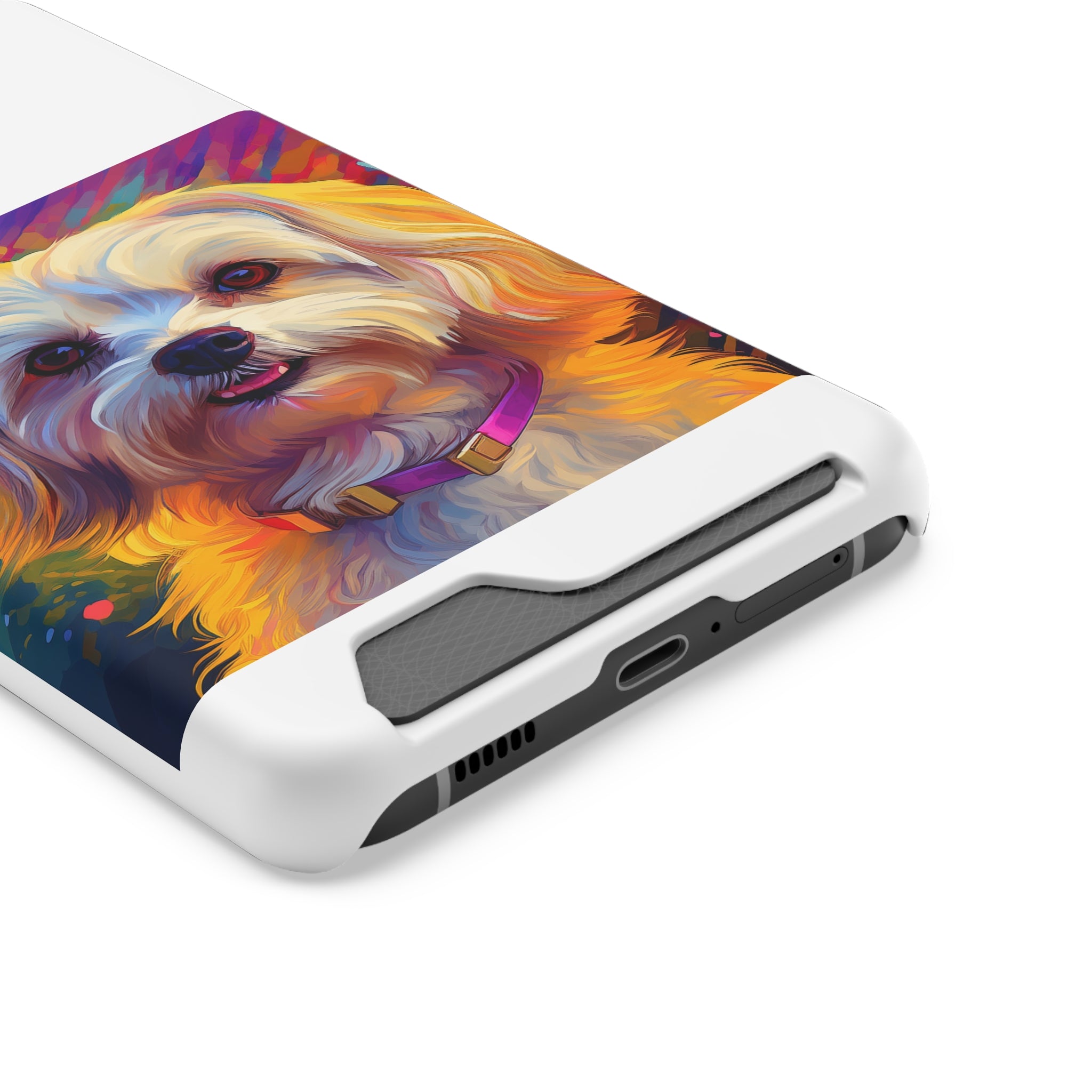 Havanese Phone Case with Card Holder