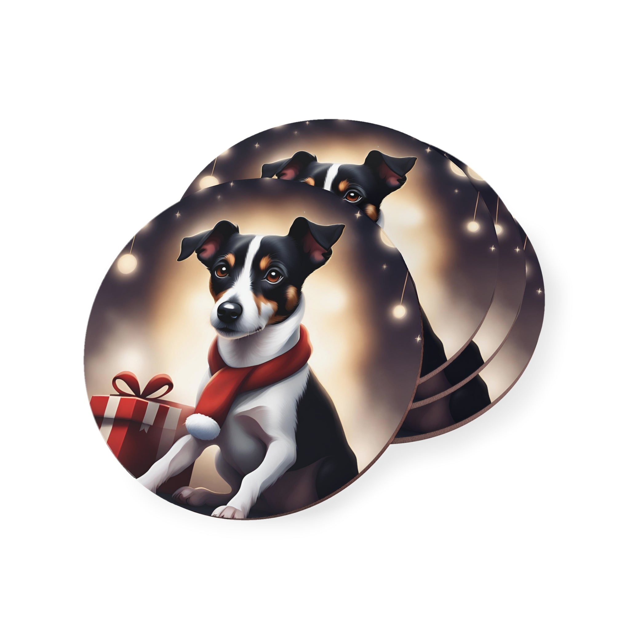 Jack Russel Holiday Coasters
