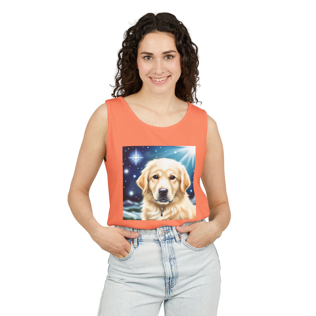 Golden Retriever Stary Night Unisex Tank Top