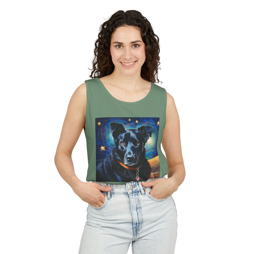 Black Shepherd Lab Stary Night Unisex Tank Top