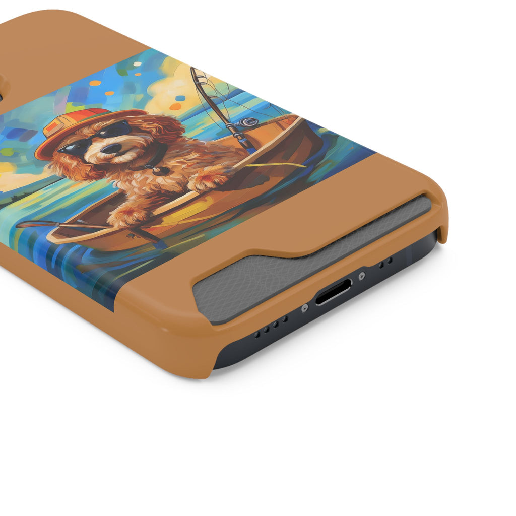 Doodle Fishing Phone Case with Card Holder