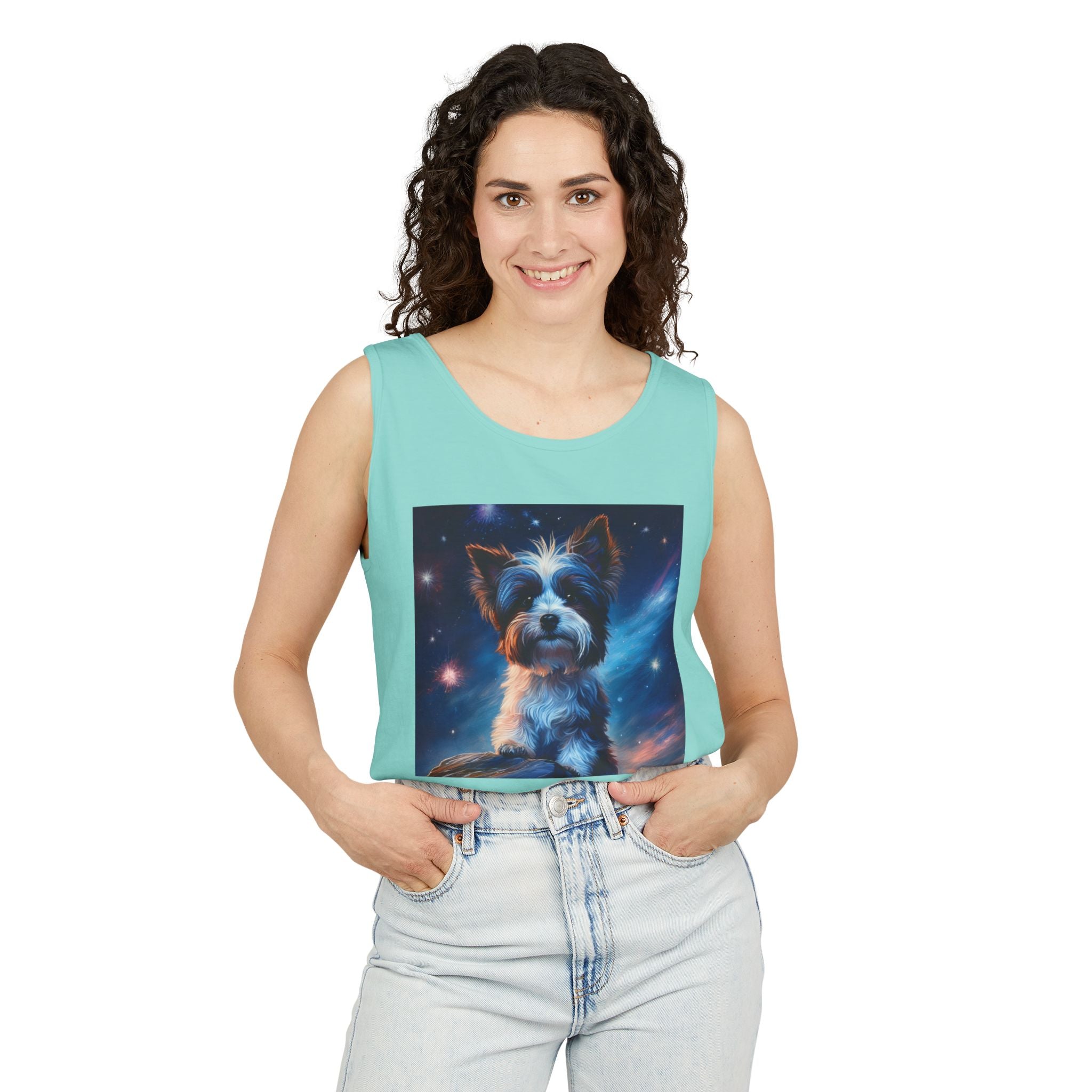 Biewer Terrier Stary Night Unisex Tank Top