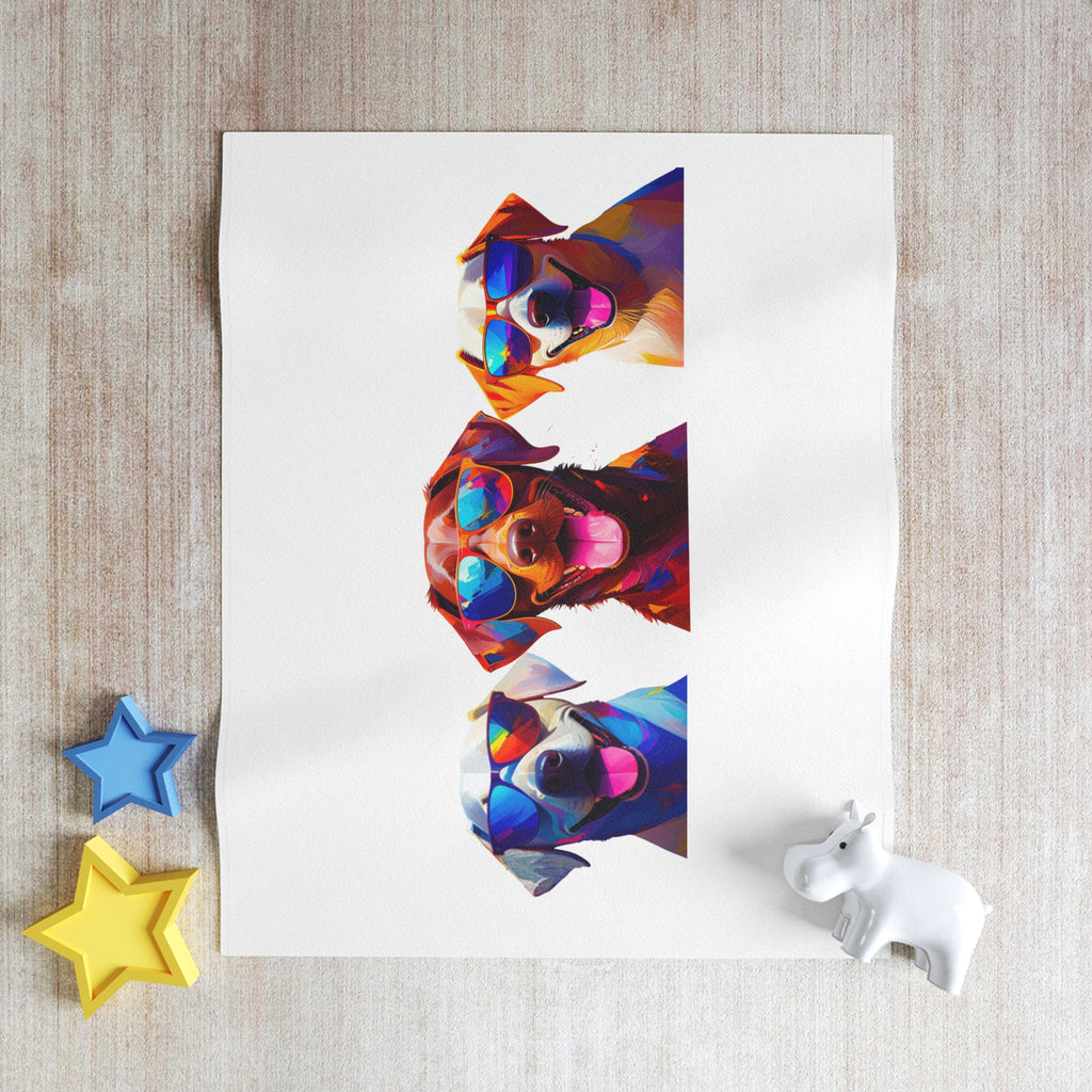 3 Labs Sunglasses Throw Blanket