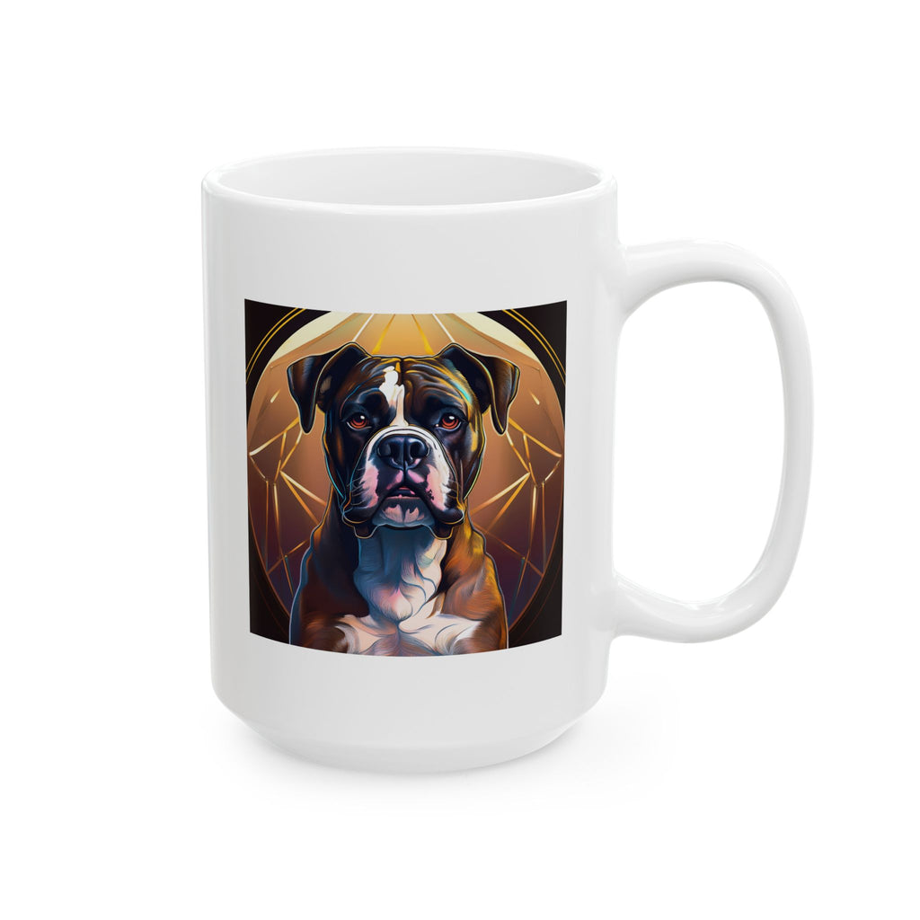 Brindle Gold Ceramic Mug, (11oz, 15oz)