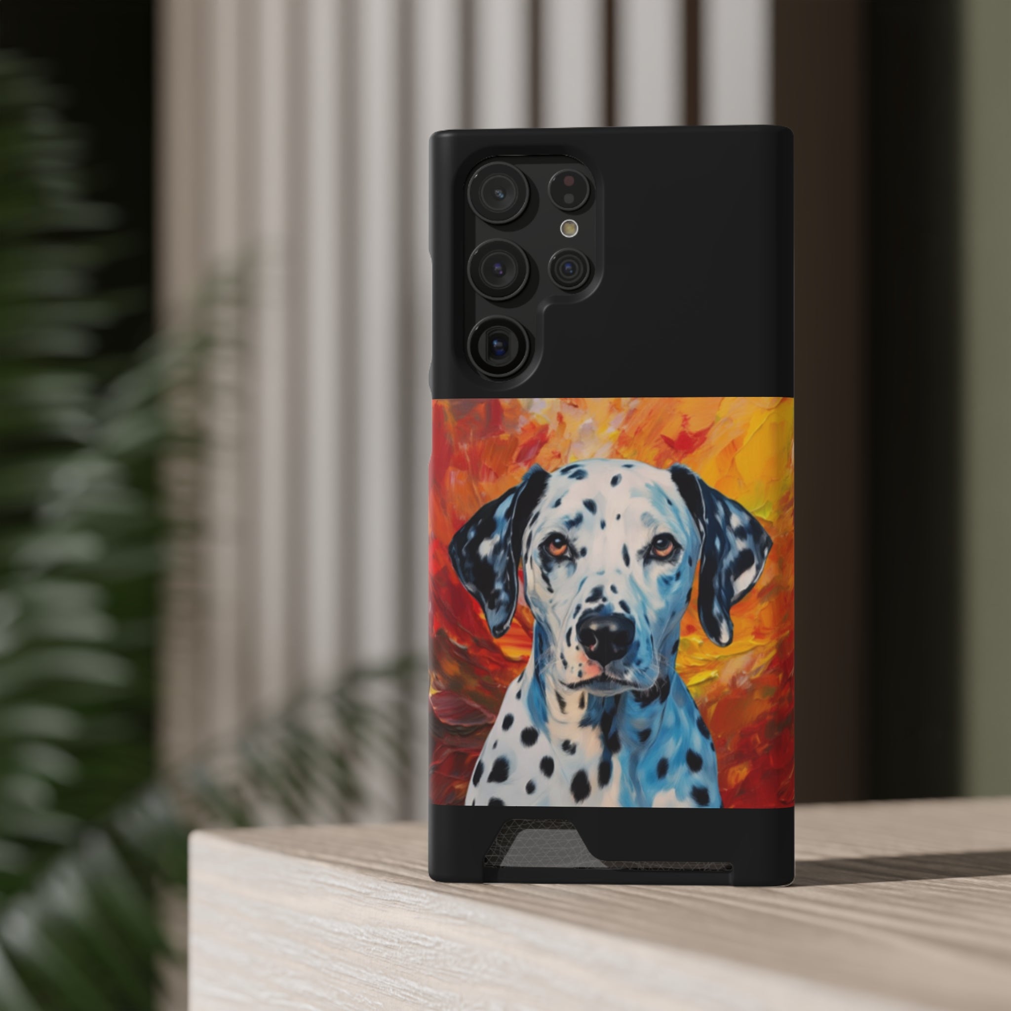 Dalmation Phone Case with Card Holder