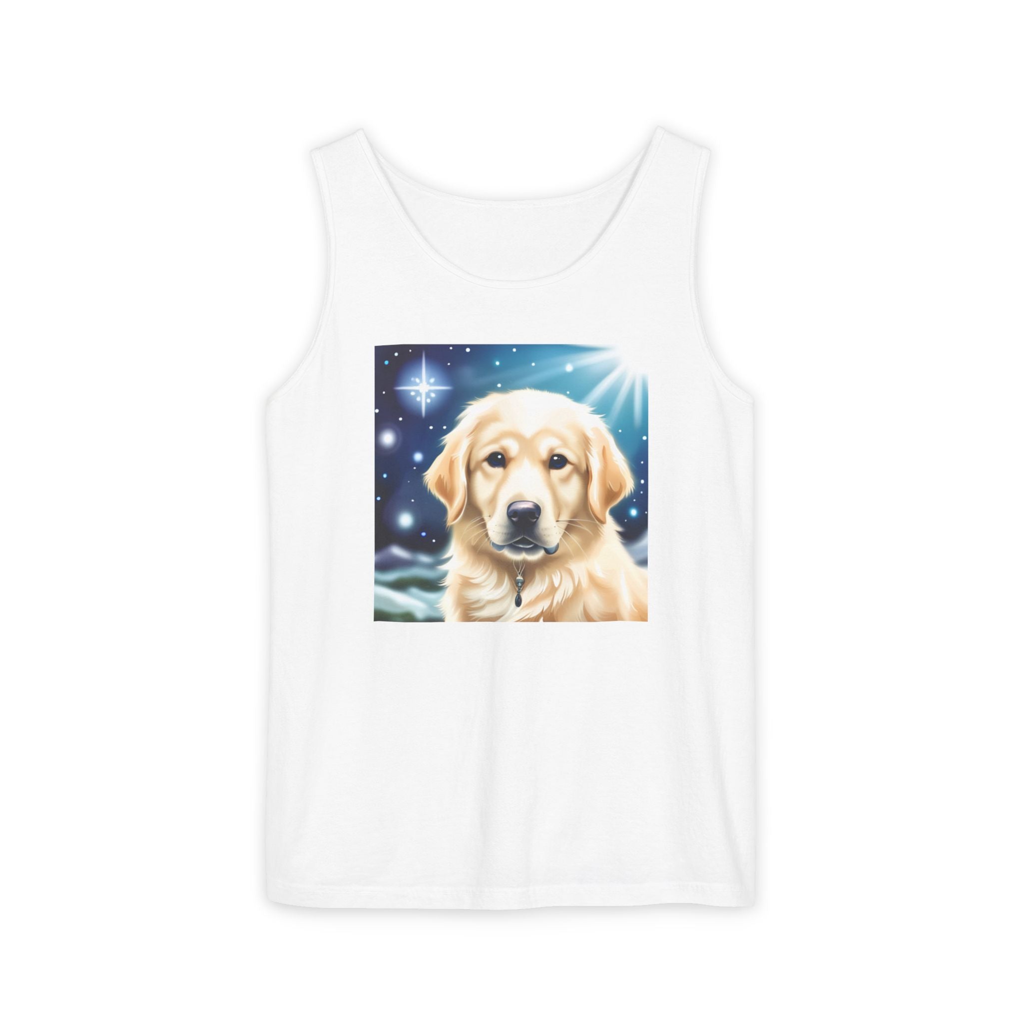 Golden Retriever Stary Night Unisex Tank Top