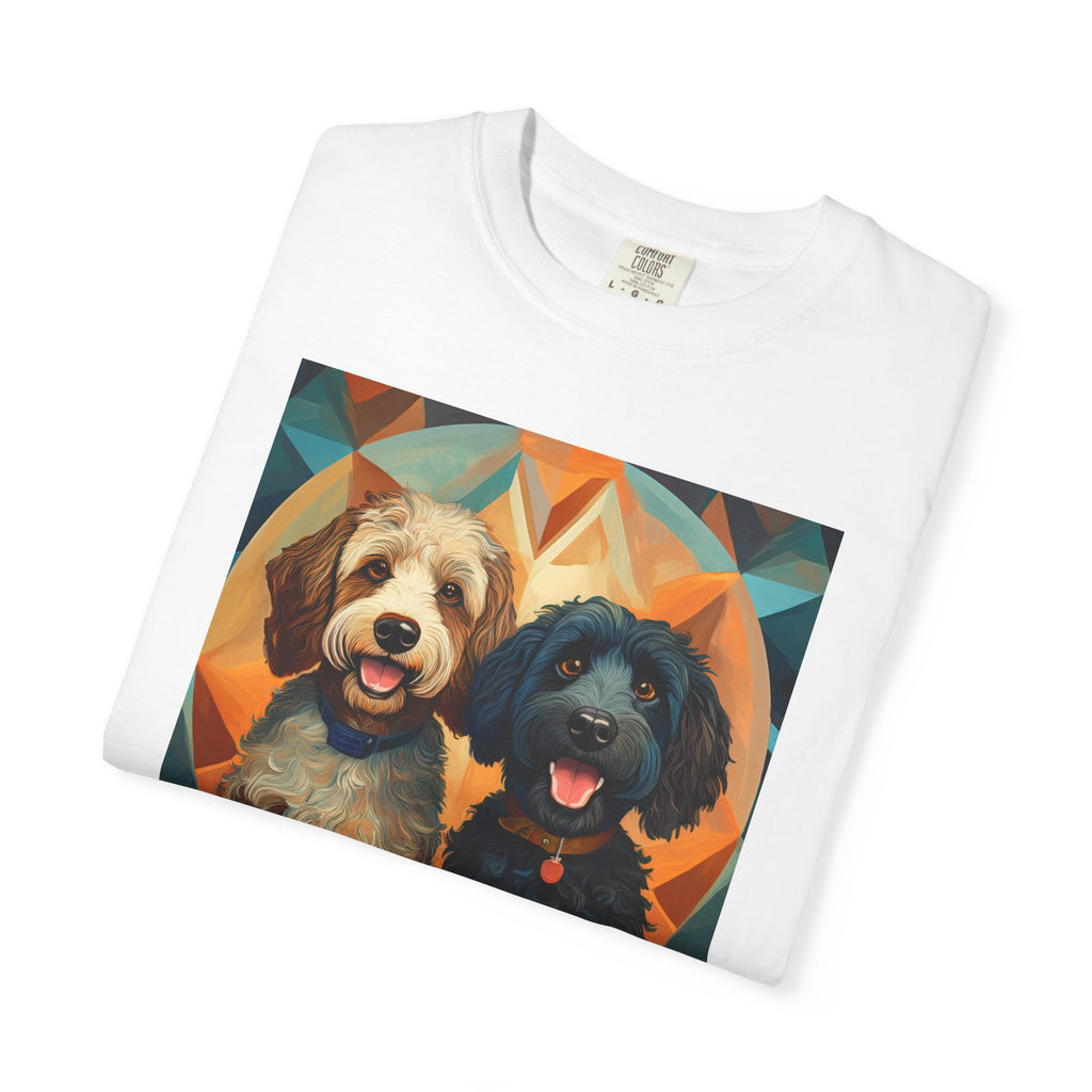 Doodles, Black & Tan Unisex Garment-Dyed T-shirt