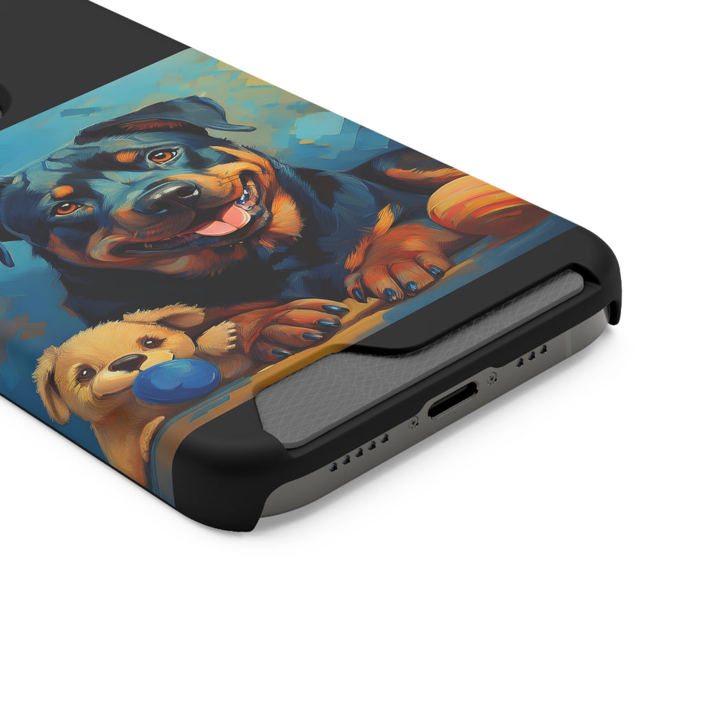 Rottweiler Phone Case with Card Holder