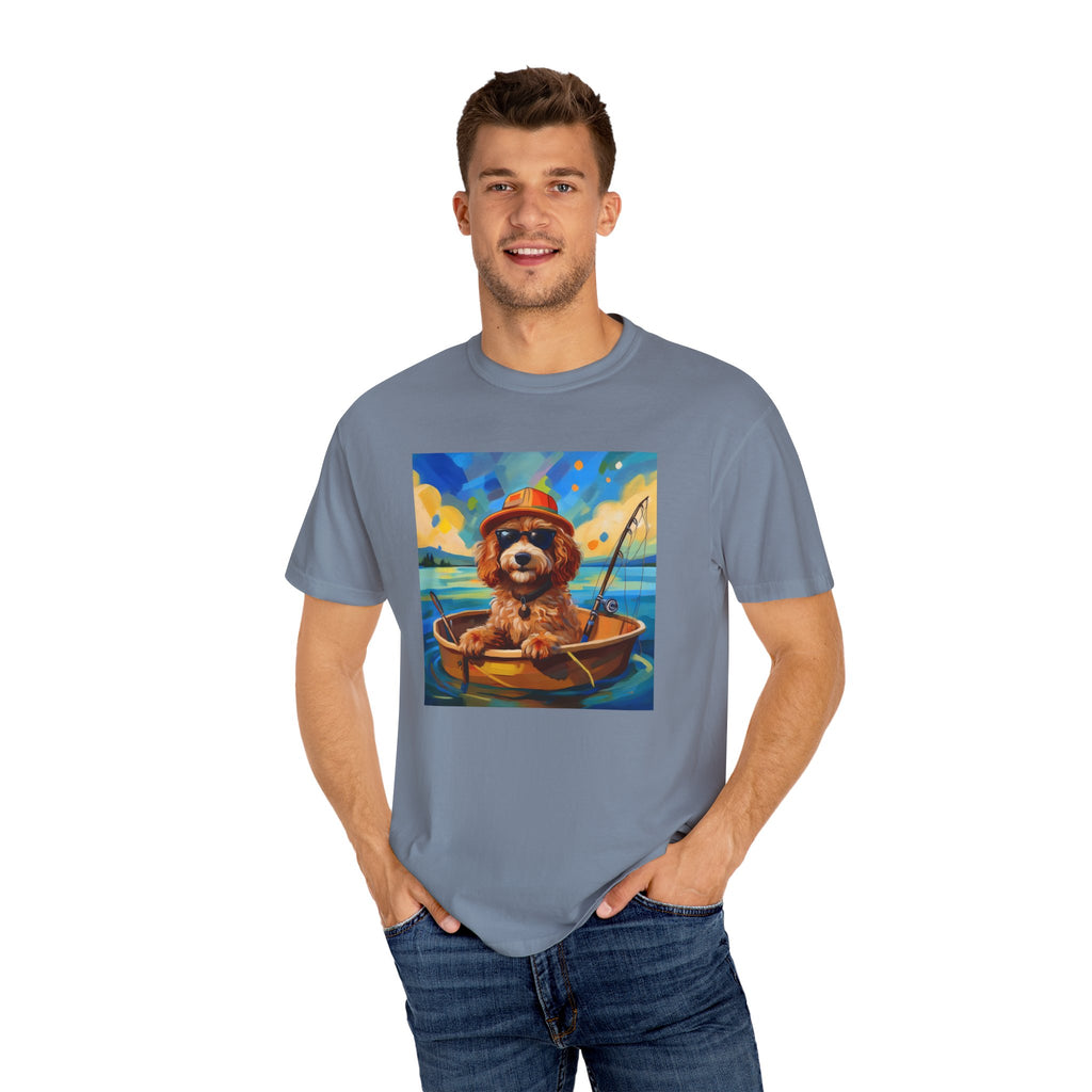 Doodle Fishing Unisex Garment-Dyed T-shirt