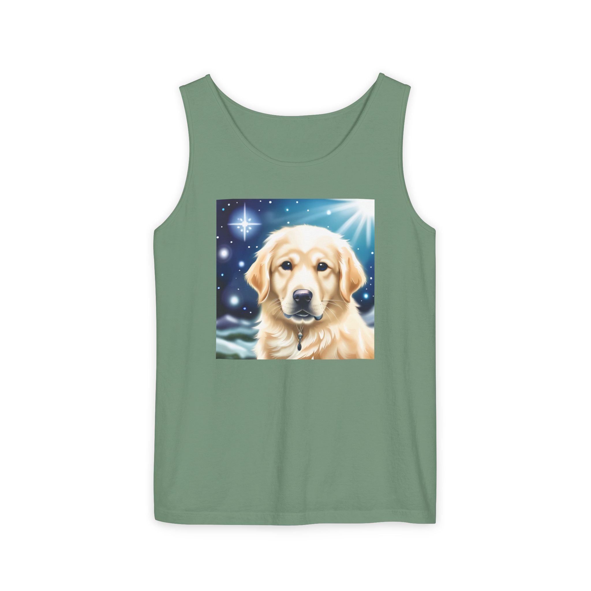 Golden Retriever Stary Night Unisex Tank Top
