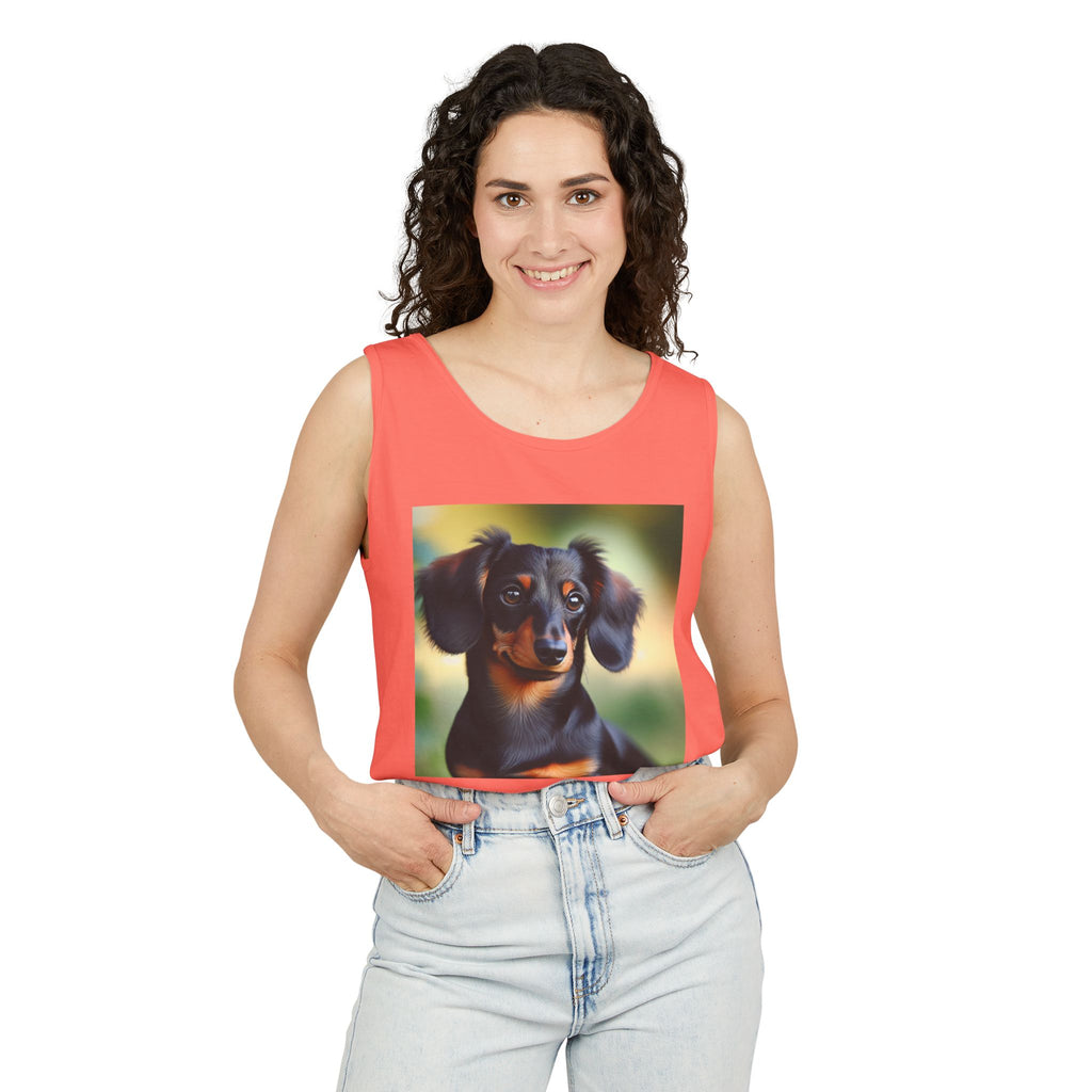 Black/Brown Dachshund Unisex Tank Top