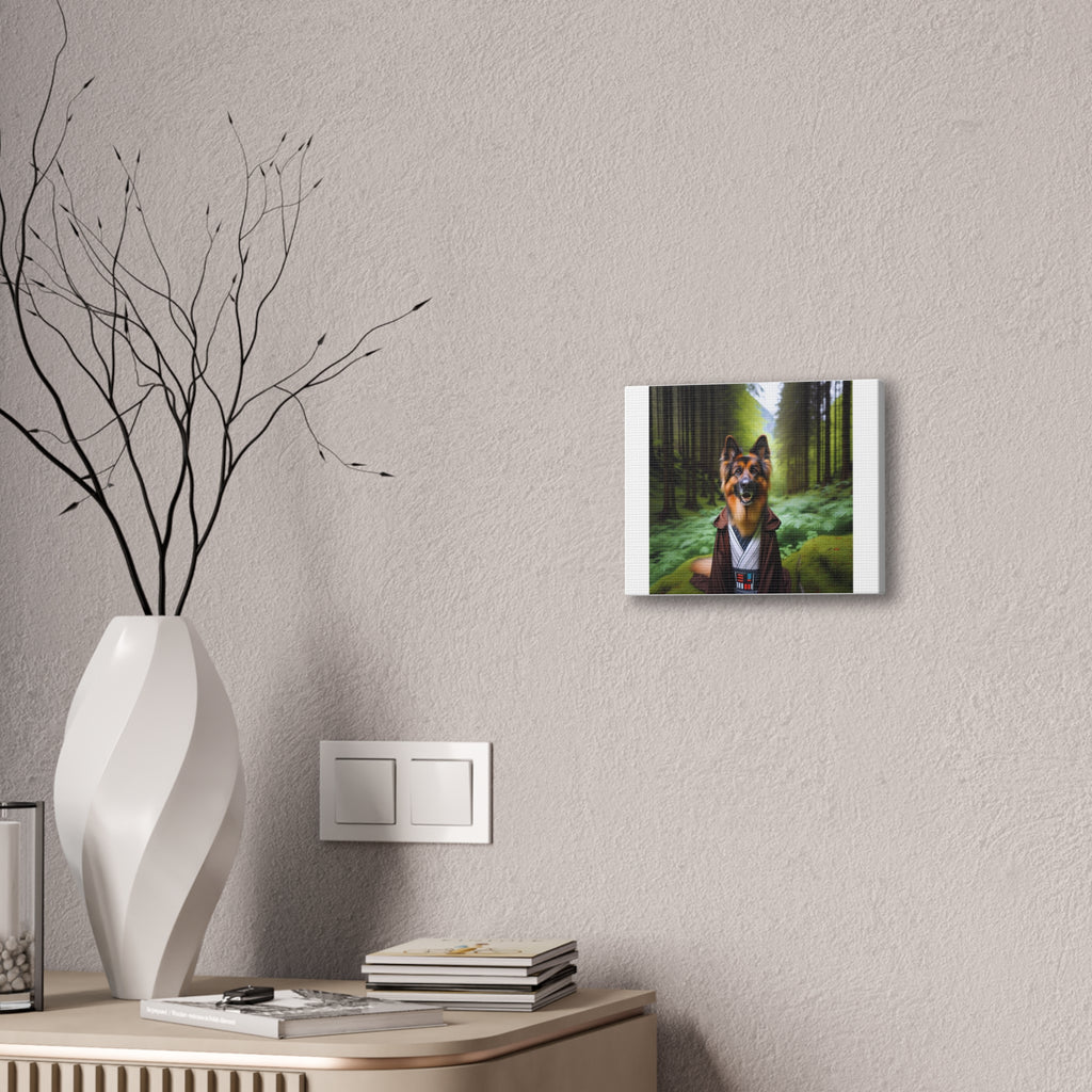 German Shepherd Forest Knight Canvas Stretched, 0.75"