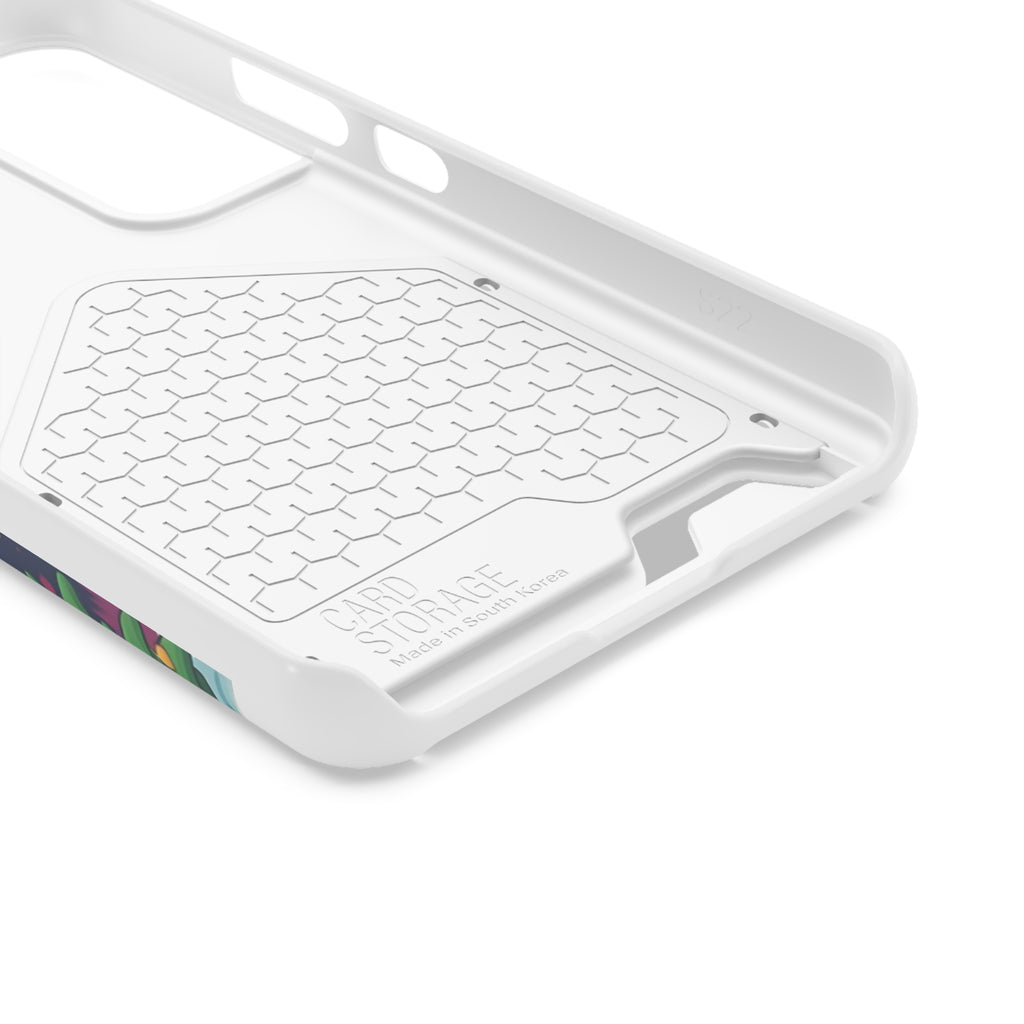 White Corgi Holiday Phone Case with Card Holder