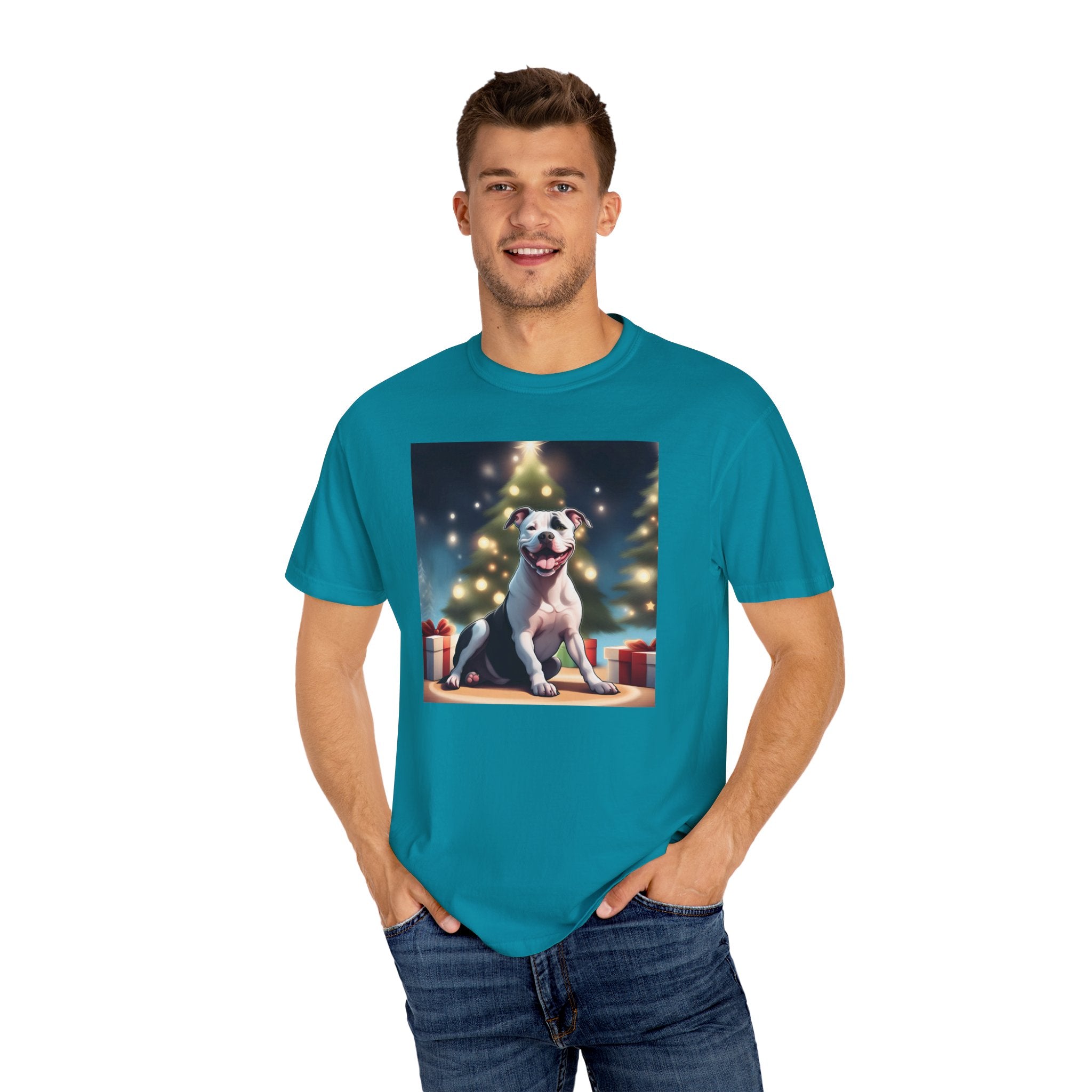 Pit Bull Holiday Unisex Garment-Dyed T-shirt