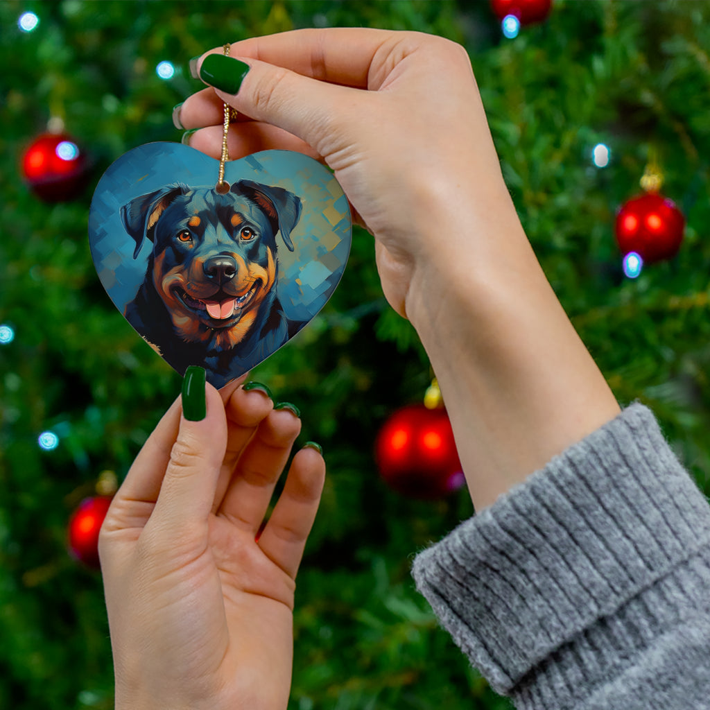 Rottweiler Ceramic Ornament