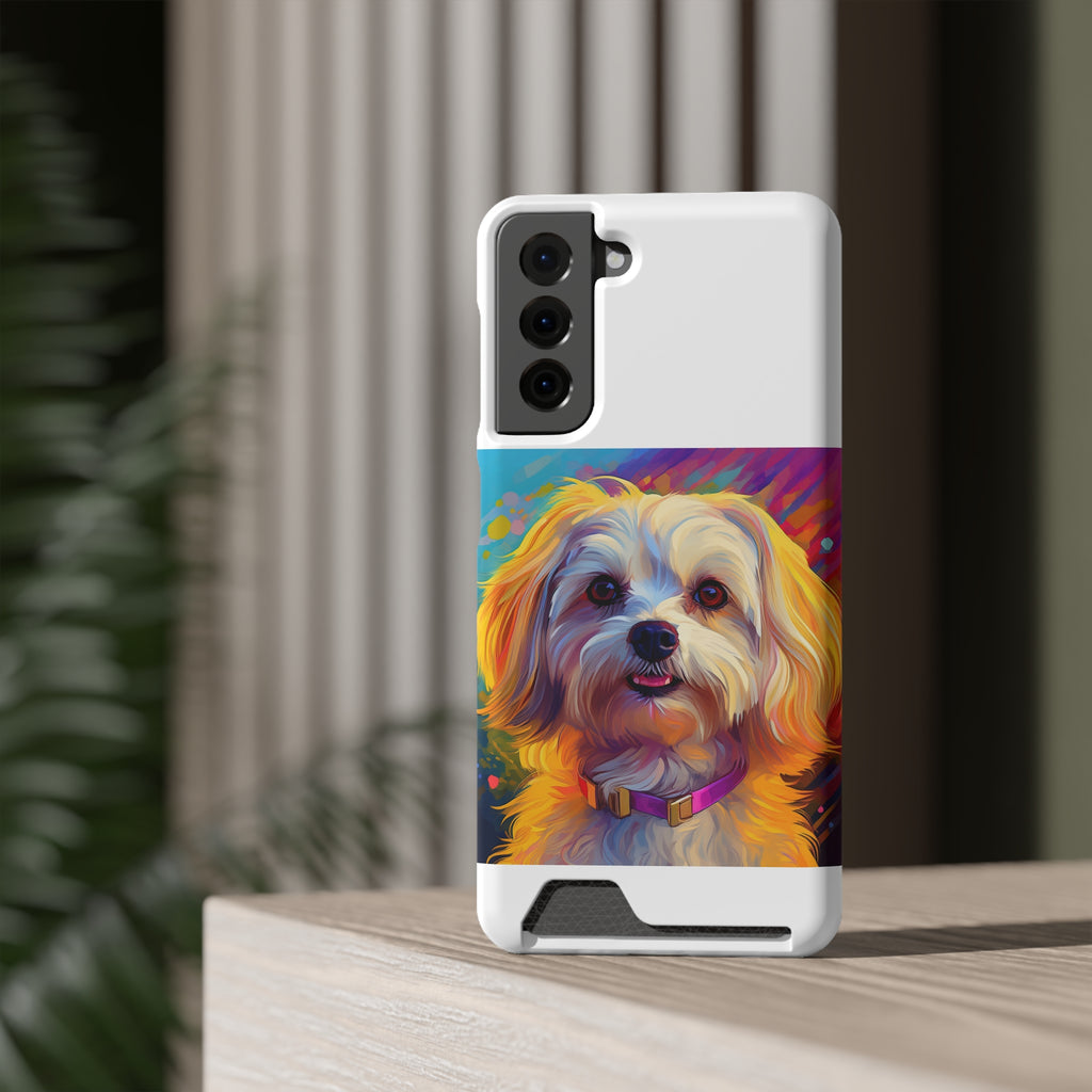 Havanese Phone Case with Card Holder