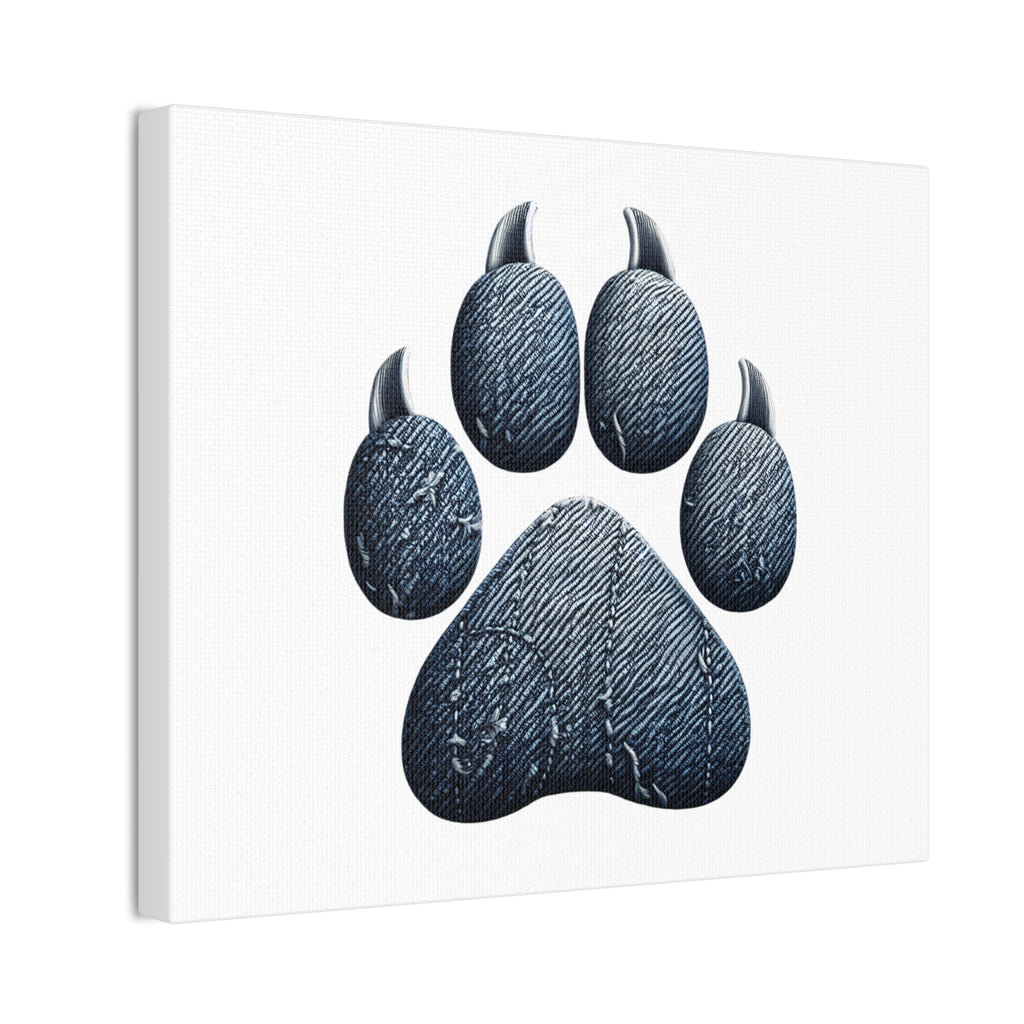 Denim Paw Canvas Stretched, 0.75"