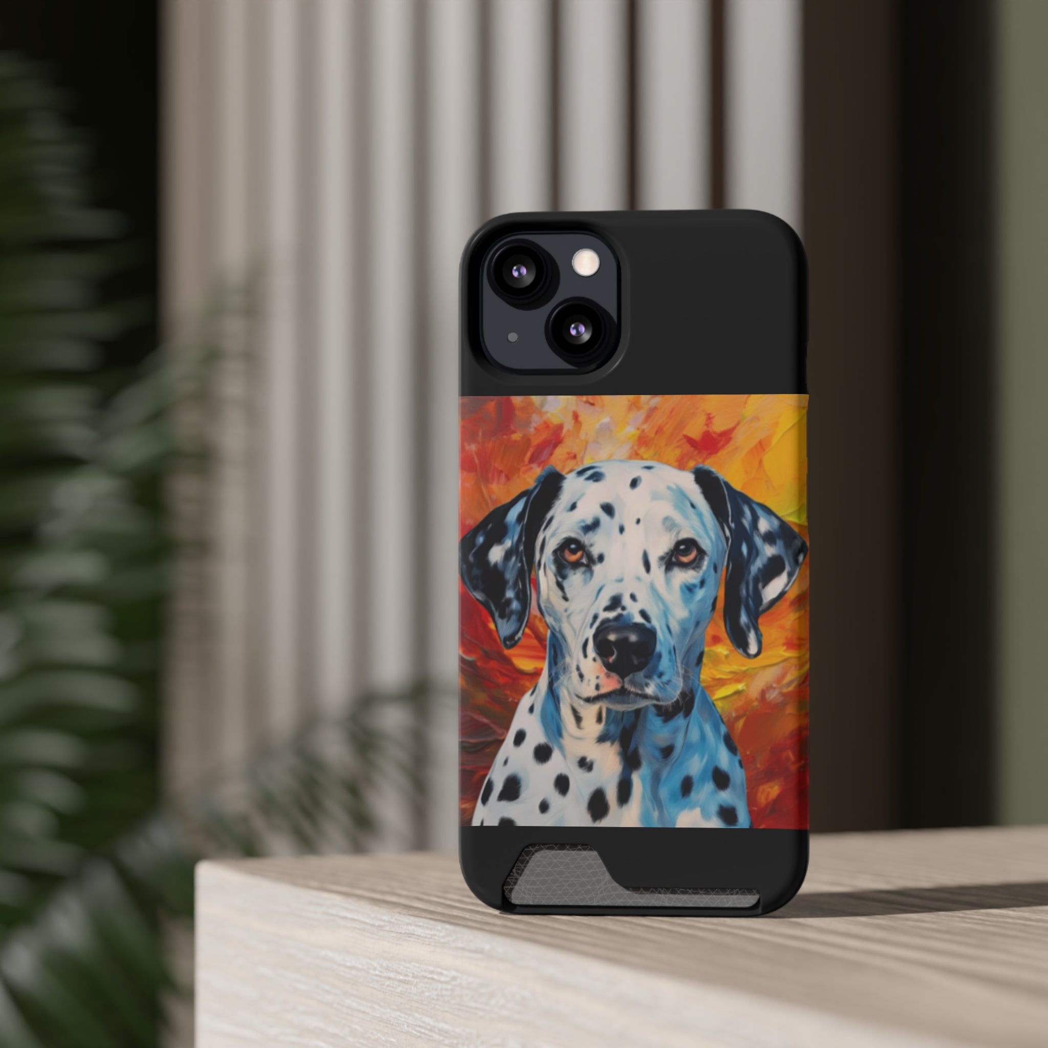 Dalmation Phone Case with Card Holder