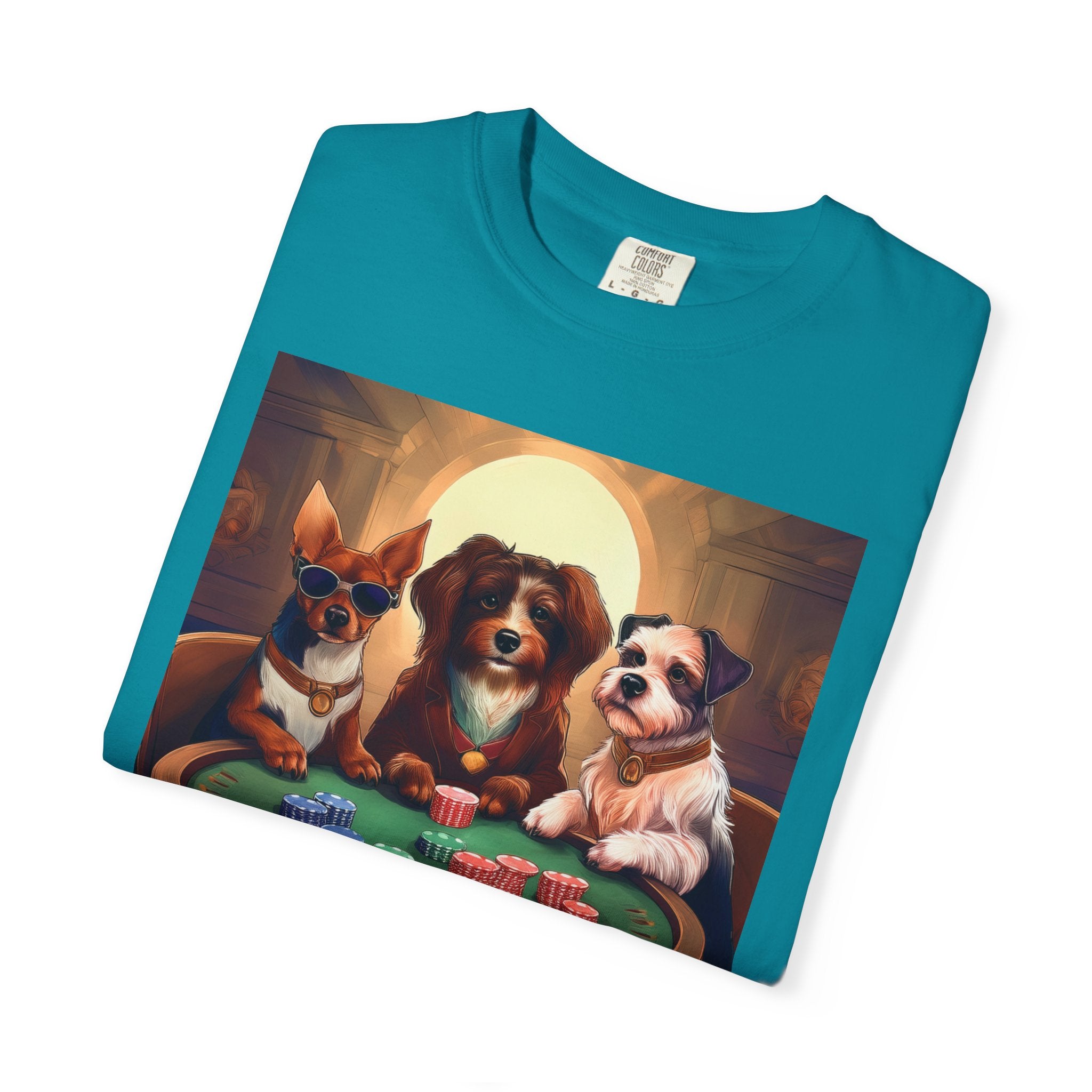 Puppy Poker Unisex Garment-Dyed T-shirt
