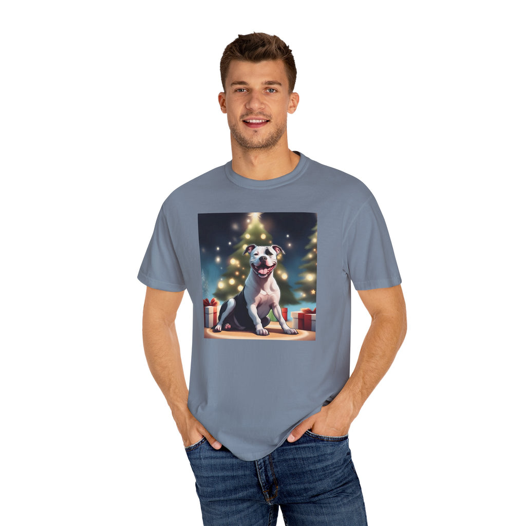 Pit Bull Holiday Unisex Garment-Dyed T-shirt