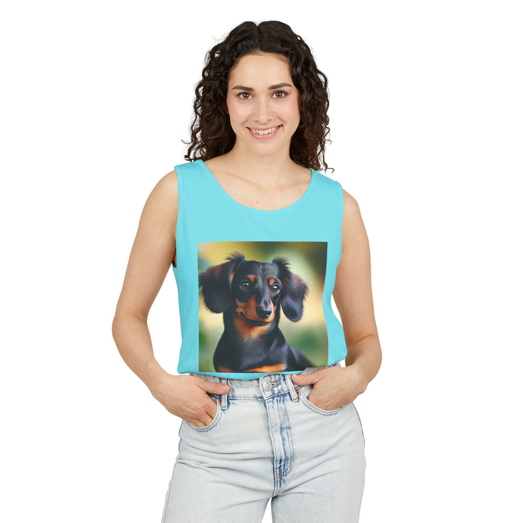 Black/Brown Dachshund Unisex Tank Top