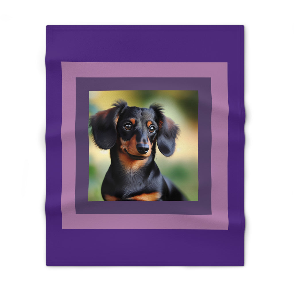Black/Brown Dachshund Throw Blanket
