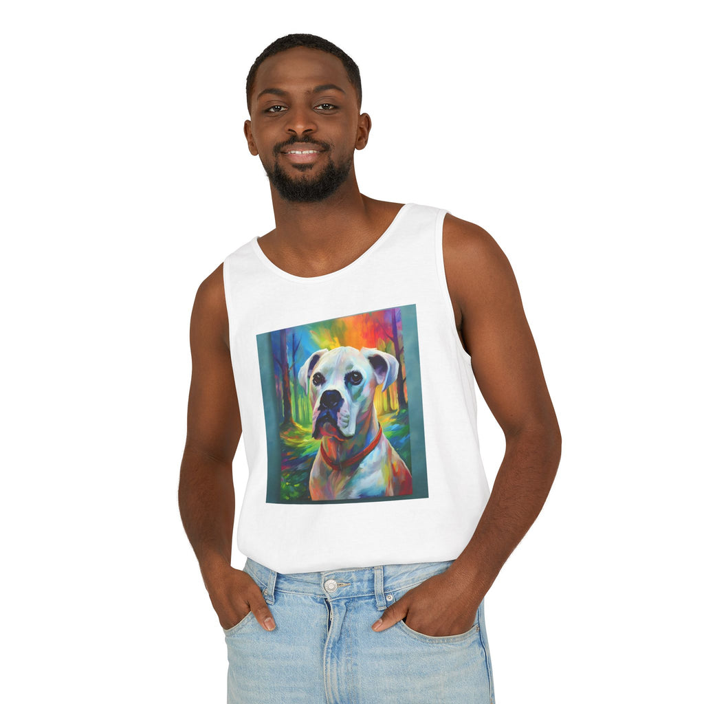 Boxer Rainbow Sky Unisex Tank Top