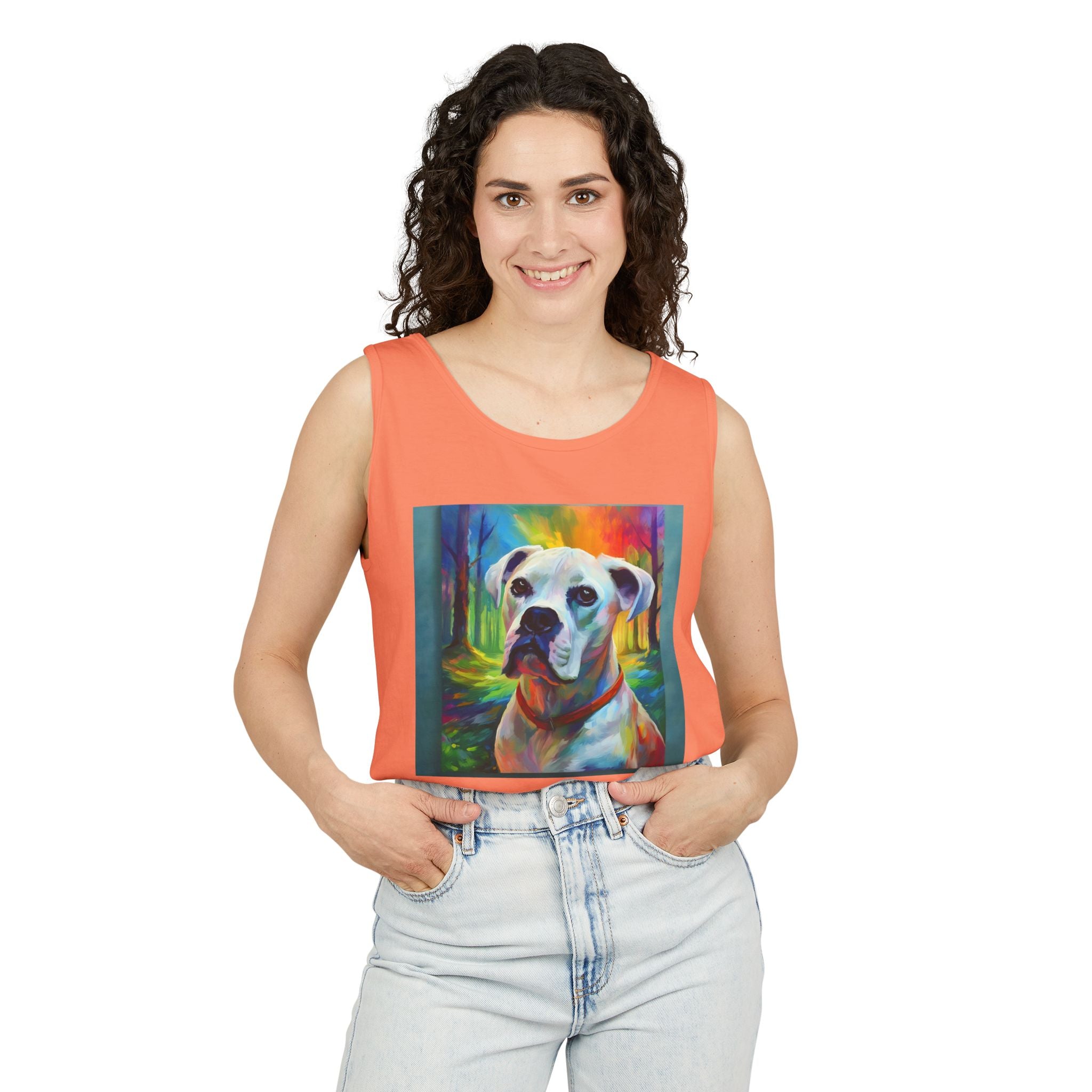 Boxer Rainbow Sky Unisex Tank Top