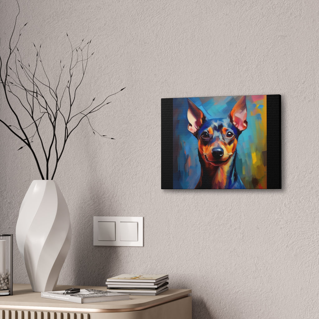 Miniature Pinscher Canvas Stretched, 0.75"