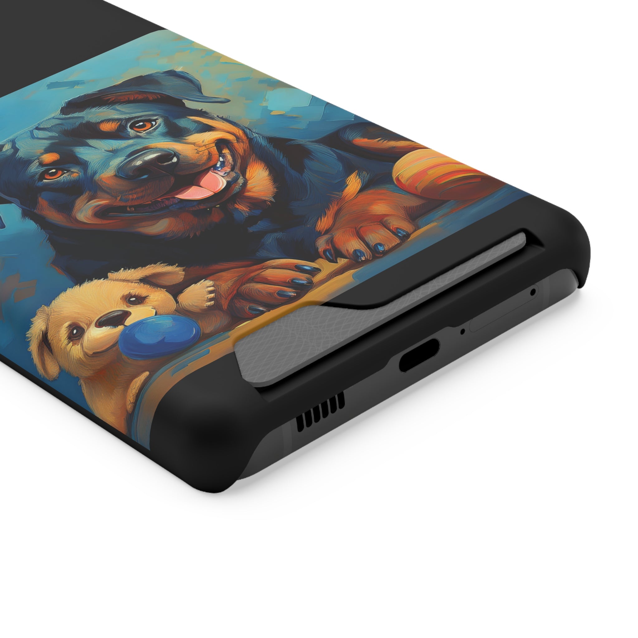 Rottweiler Phone Case with Card Holder