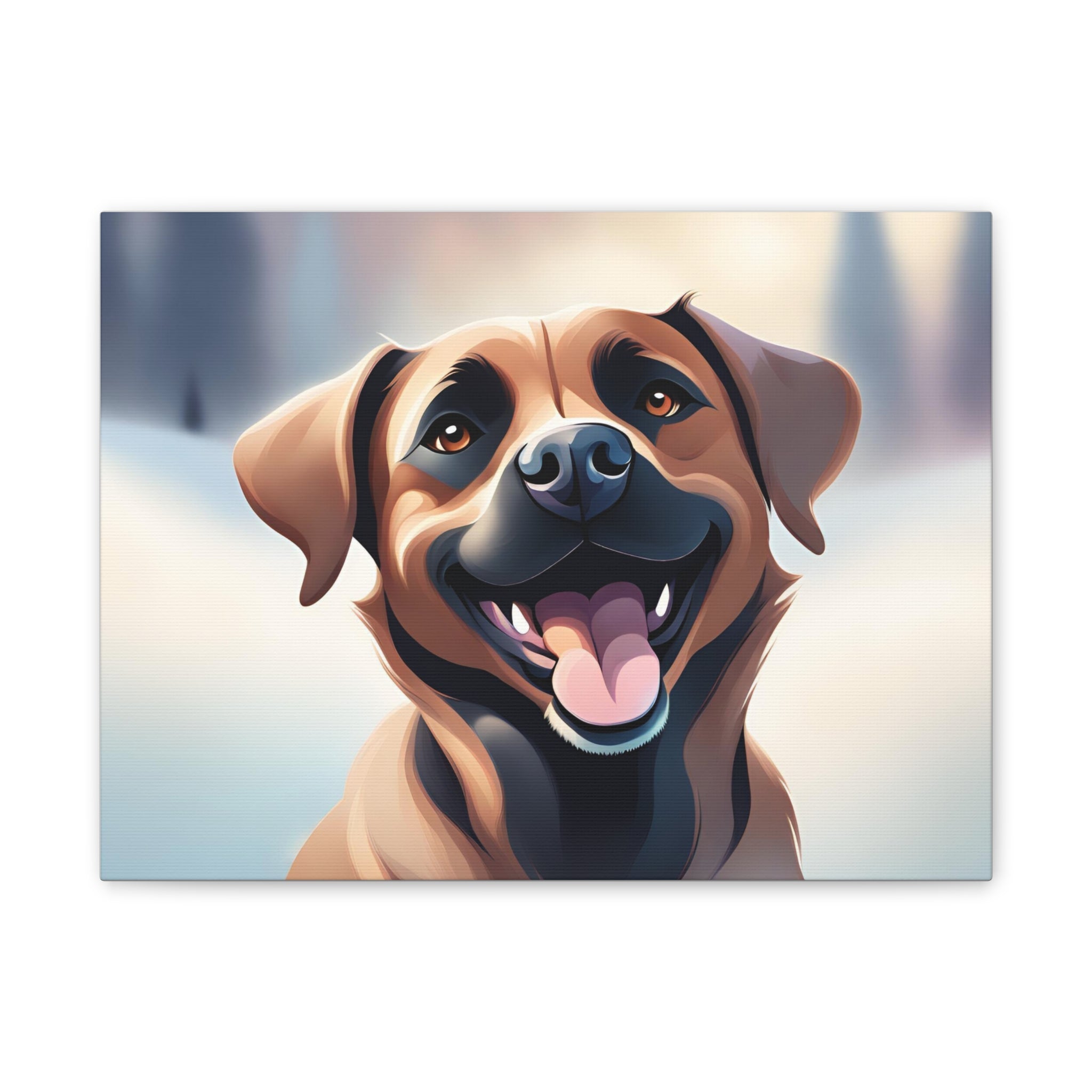 Black Mouth Cur Canvas Stretched, 0.75"