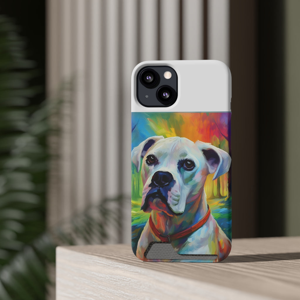 Boxer Rainbow Sky Phone Case with Card Holder