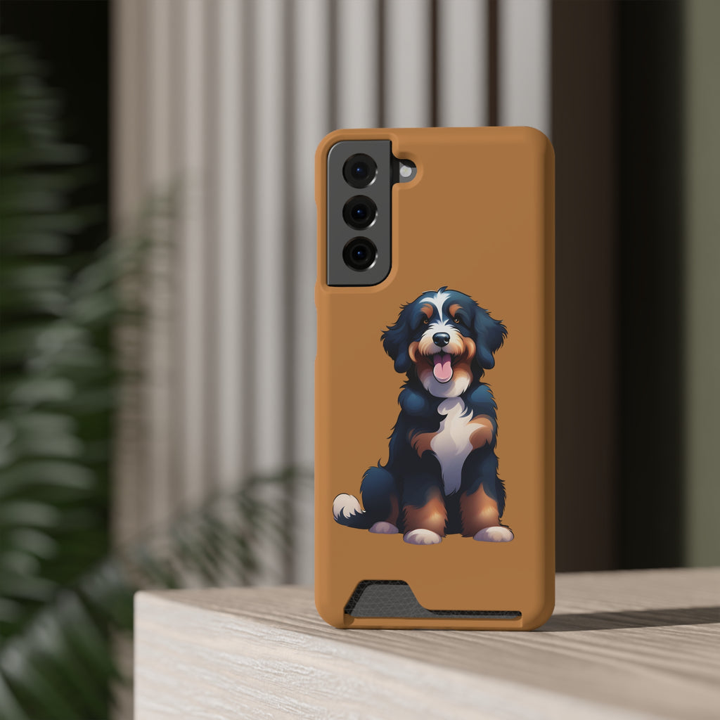Bernie doodle Phone Case with Card Holder
