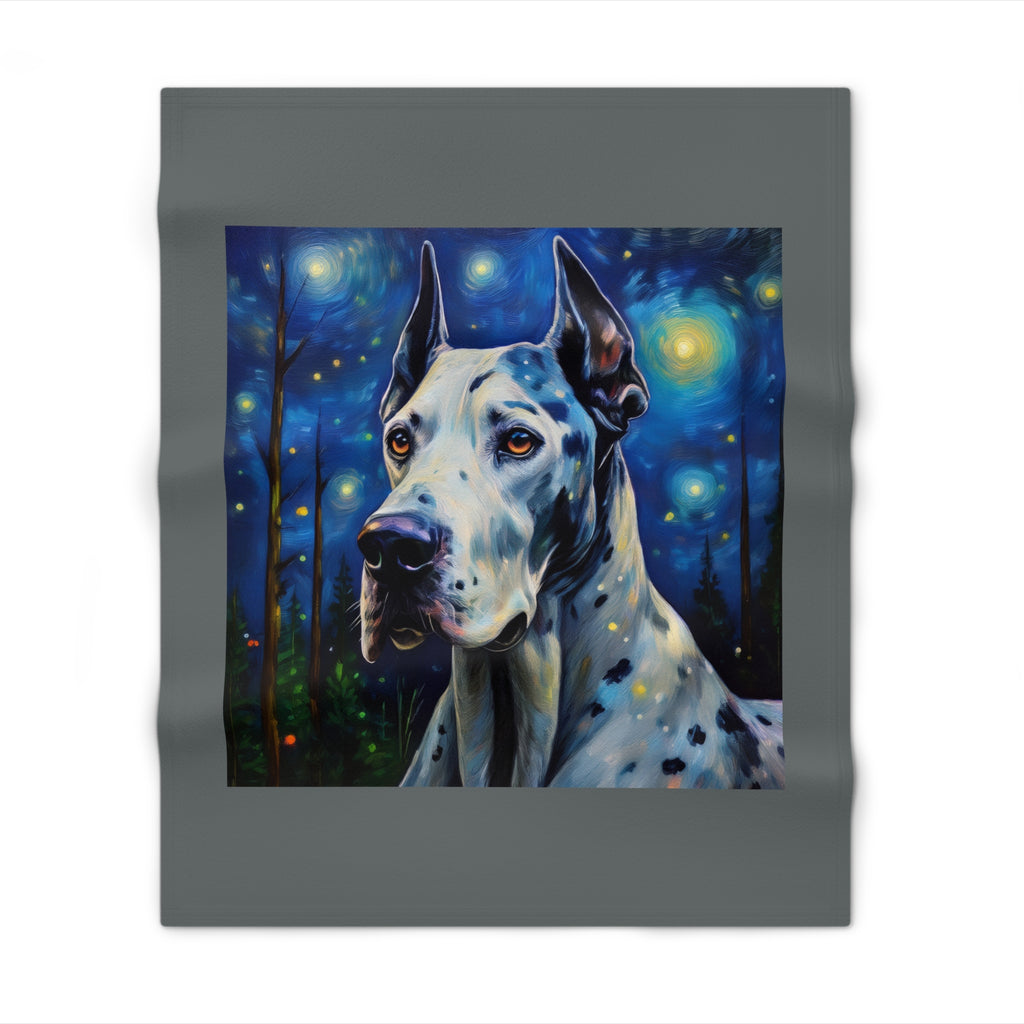 Great Dane Stary Night Throw Blanket