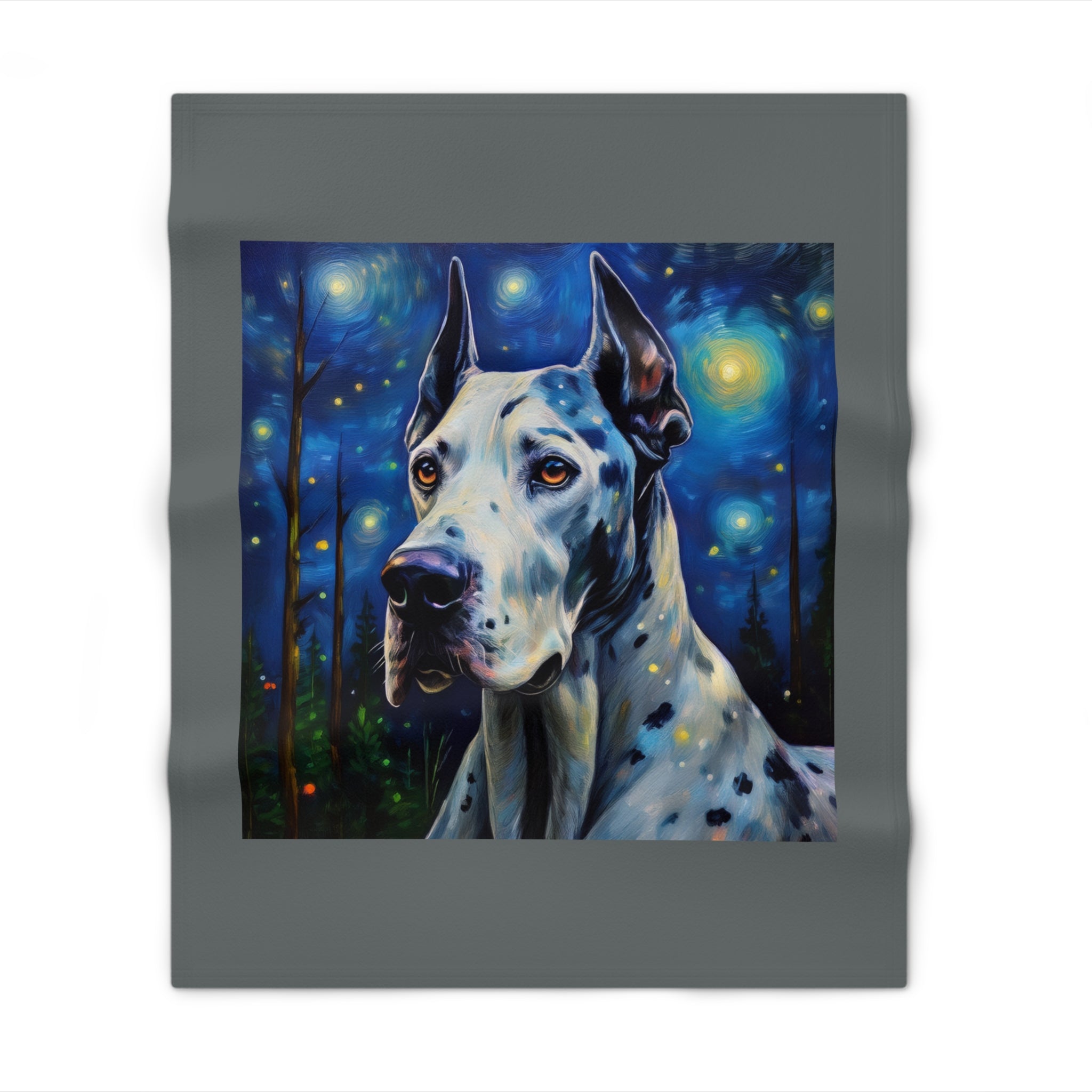 Great Dane Stary Night Throw Blanket