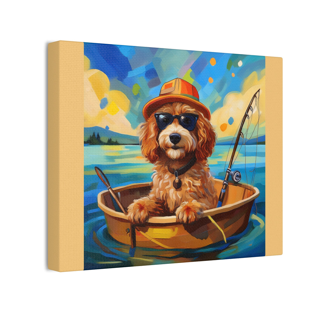 Doodle Fishing Canvas Painting